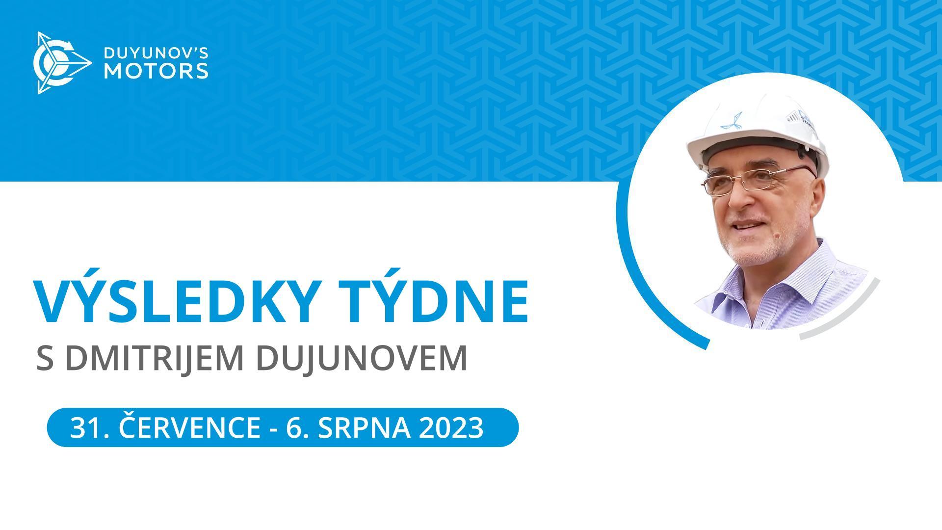 Výsledky týdny v projektu Motory Dujunova