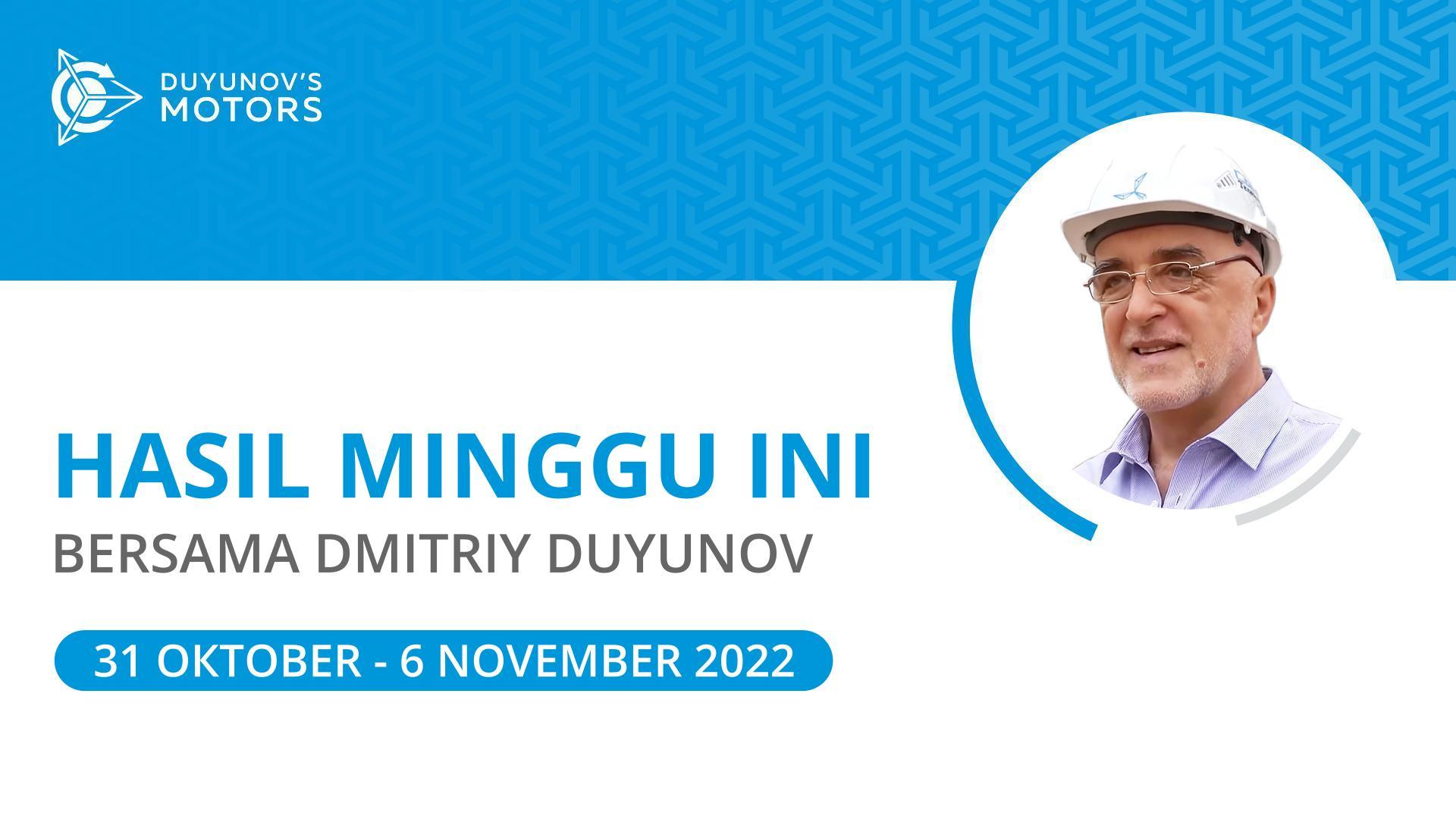 Hasil minggu ini dalam proyek "Motor Duyunov"