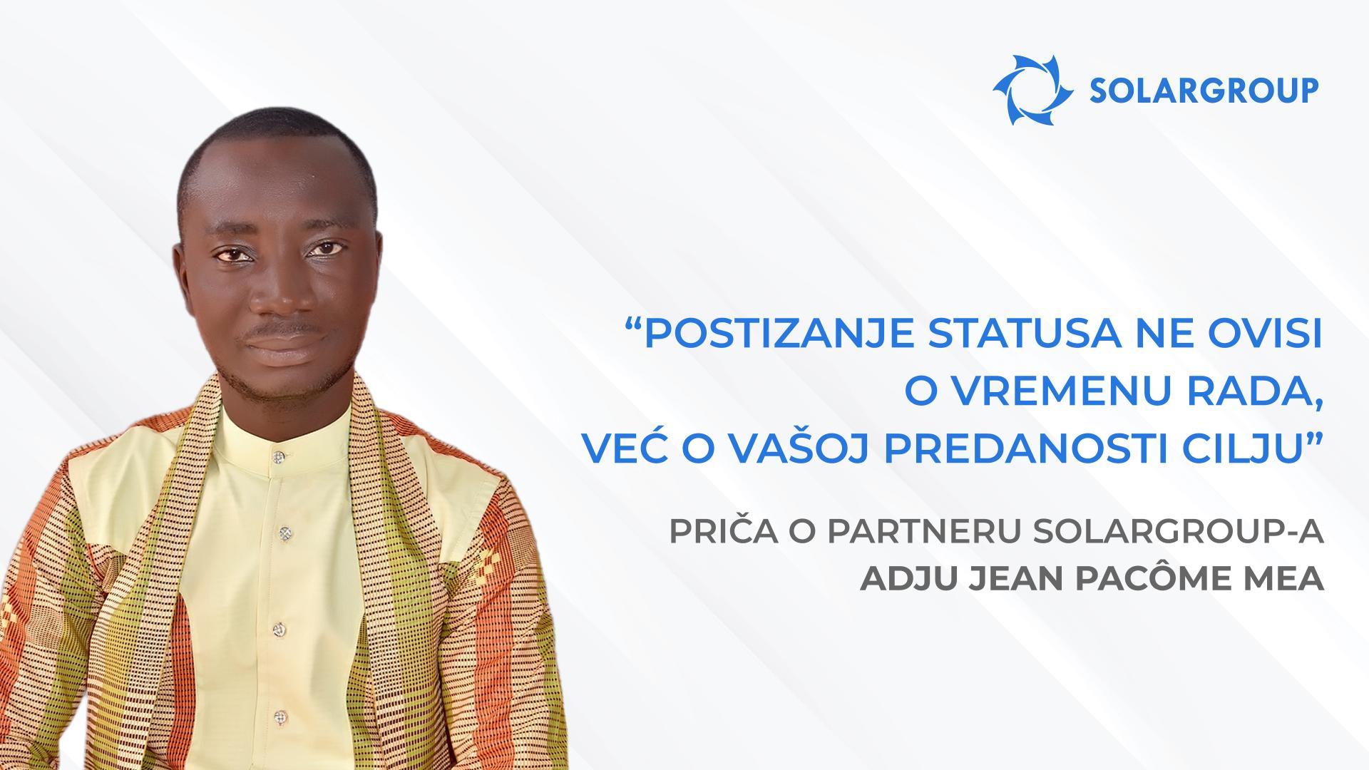 Sanjam o poboljšanju financijske pismenosti u svojoj zemlji | Priča partnera SOLARGROUP - Adju Jean Pacôme Mea