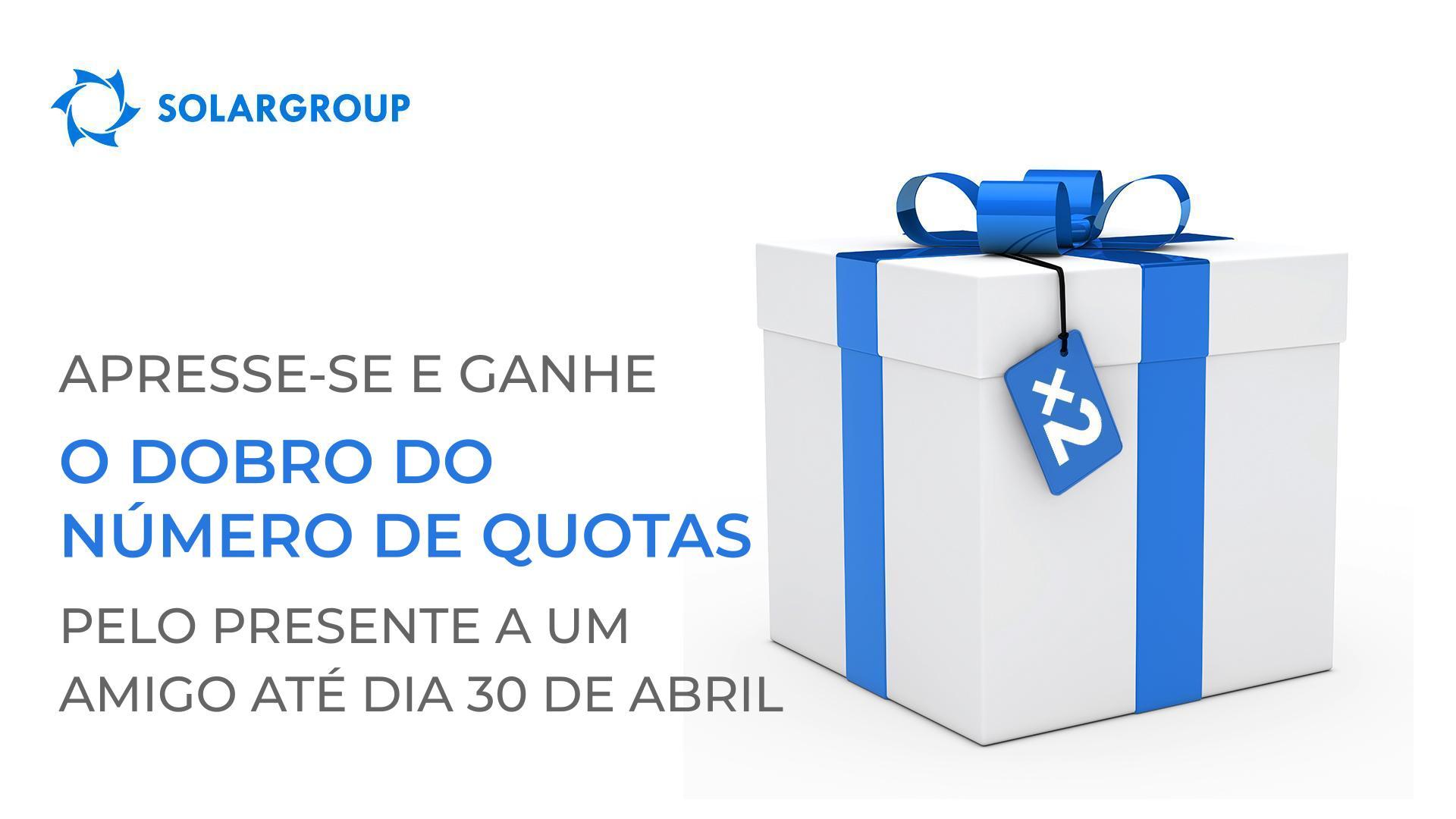 Resta-lhe menos de uma semana para receber o dobro do número de quotas com a oferta “Dar um presente a um Amigo”