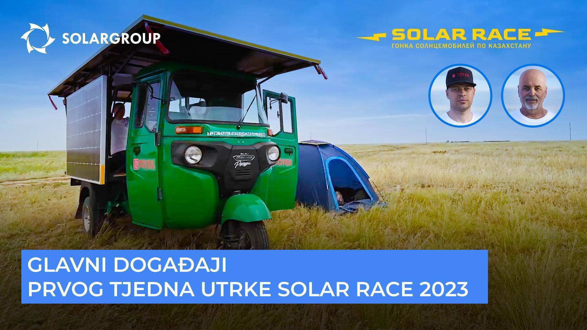 Glavni događaji prvog tjedna utrke Solar race 2023