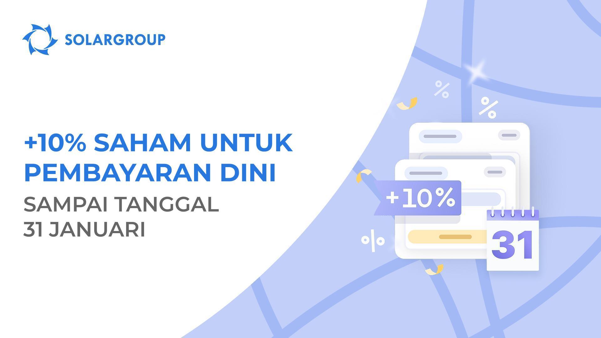 Dapatkan lebih banyak bonus untuk pembayaran dini: penawaran ini hampir berakhir!
