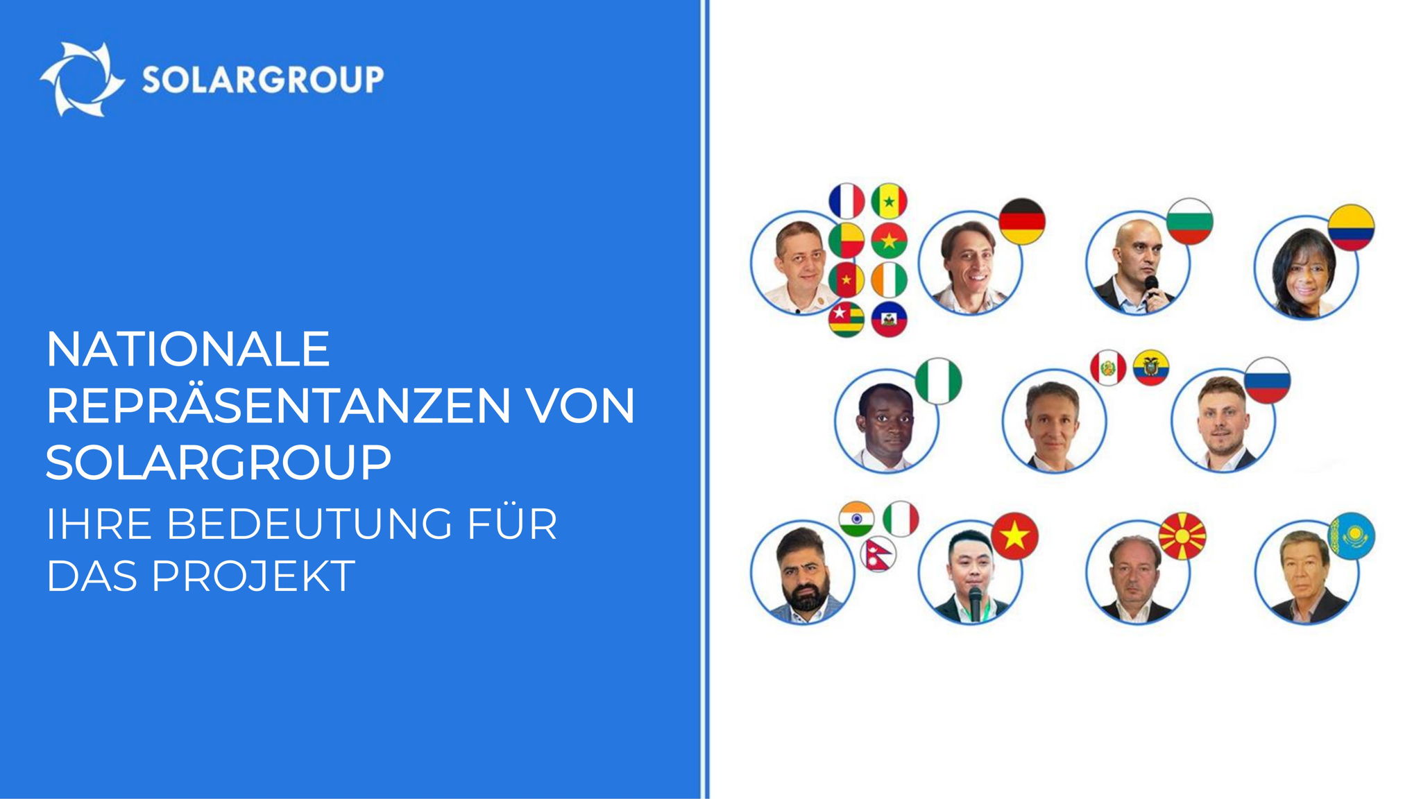 Nationale Repräsentanzen von SOLARGROUP: Welche Rolle spielen sie für das Projekt