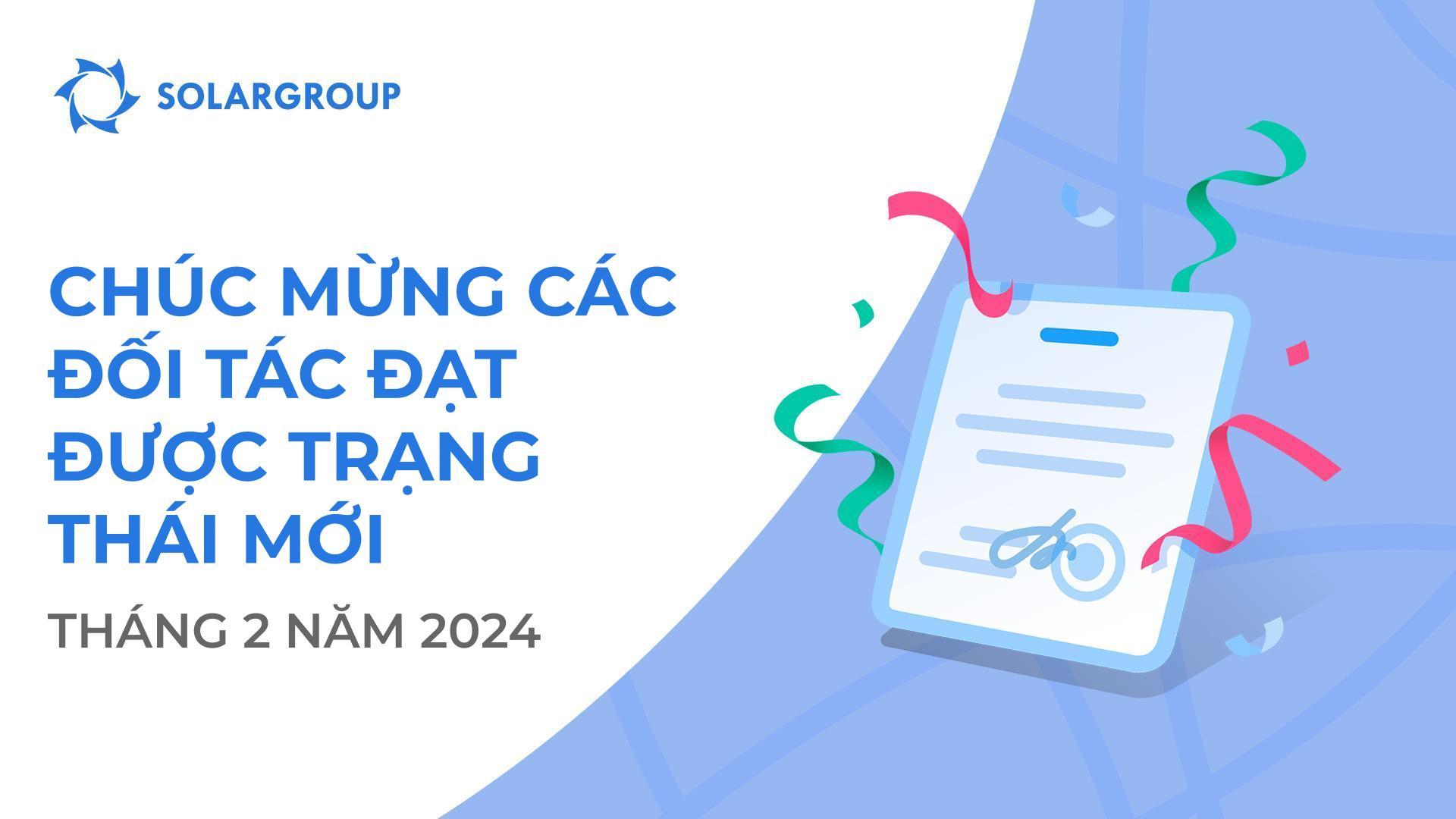 Xin chúc mừng các đối tác đạt được trạng thái mới!