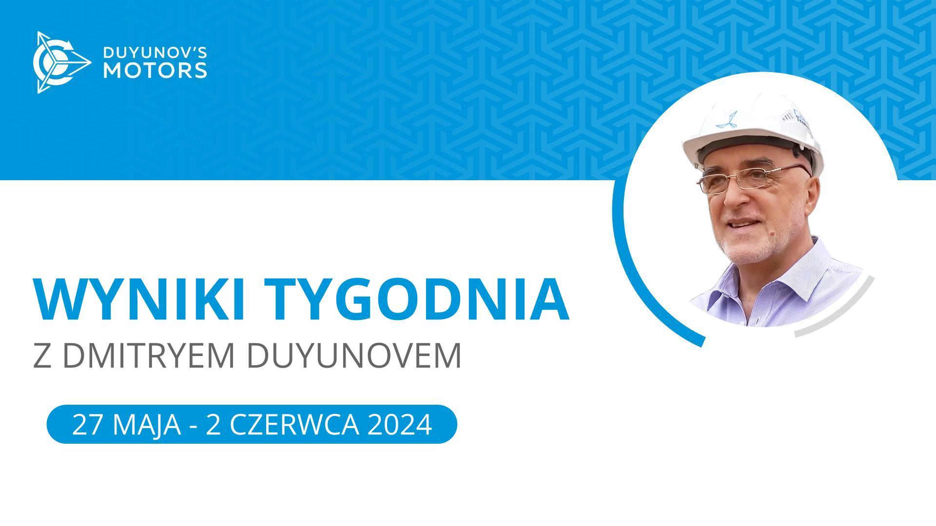 Wyniki tygodnia w projekcie Silniki Duyunova