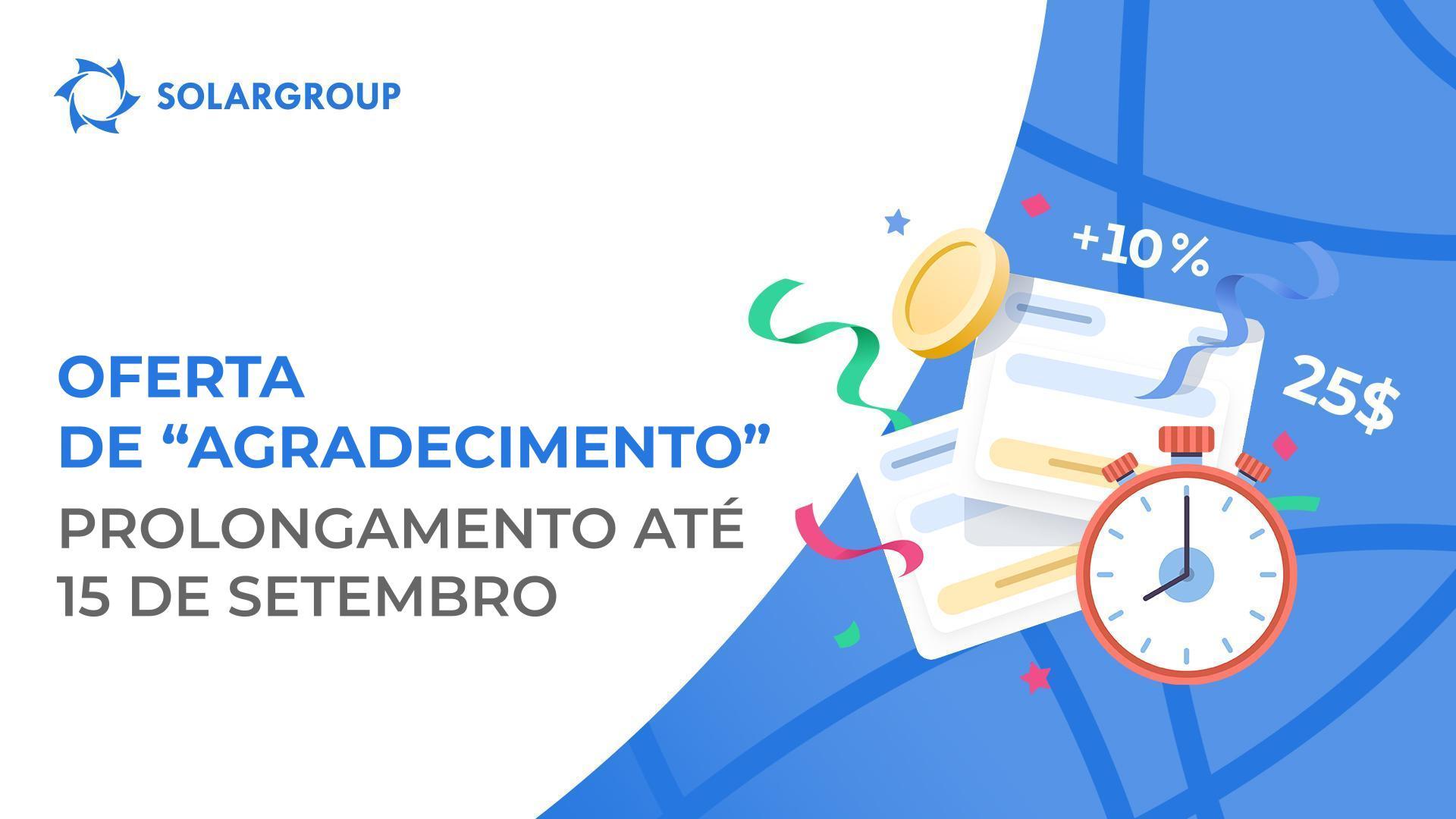 Prolongamento da oferta de "Agradecimento"