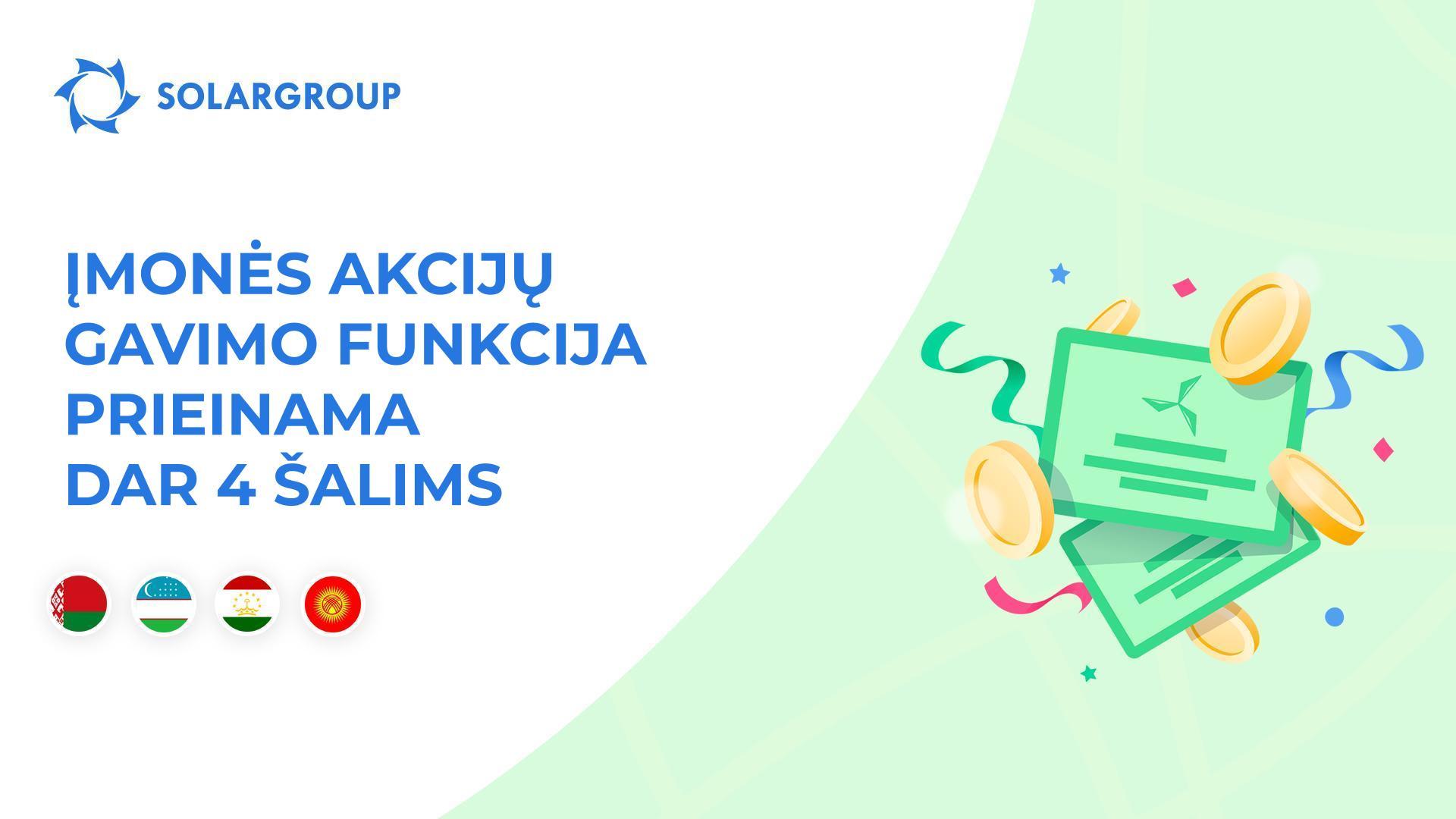 Funkcija atveriama Baltarusijai, Uzbekistanui, Tadžikistanui ir Kazachstanui