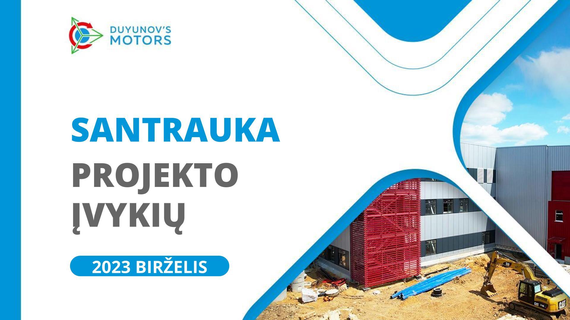 Pagrindiniai projekto įvykiai birželį