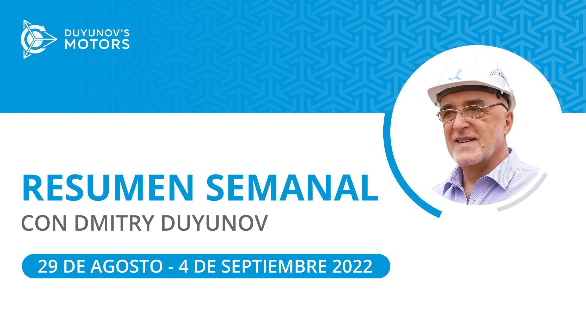 Resumen semanal en el proyecto "Motores de Duyunov"