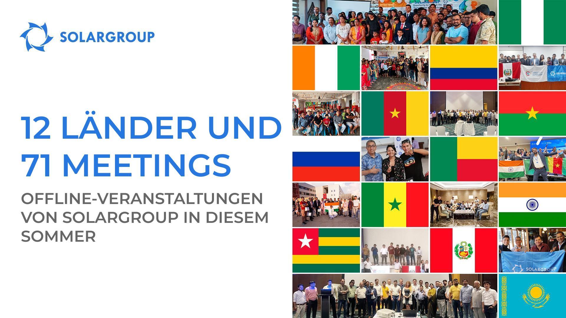 12 Länder und 71 Meetings: Offline-Veranstaltungen von SOLARGROUP in diesem Sommer