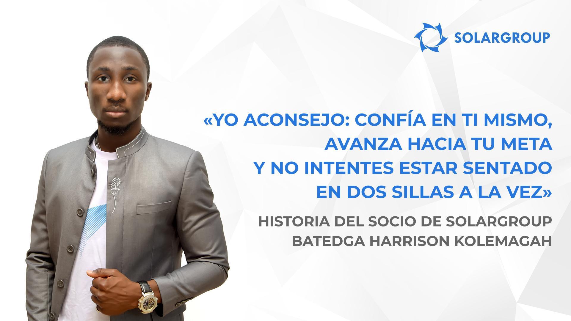 Al confiar en mi, la gente confía en el proyecto | Historia del socio de SOLARGROUP Batedga Harrison Kolemagah