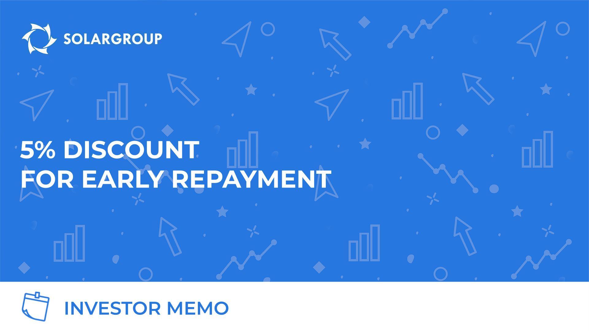 5% discount for early repayment