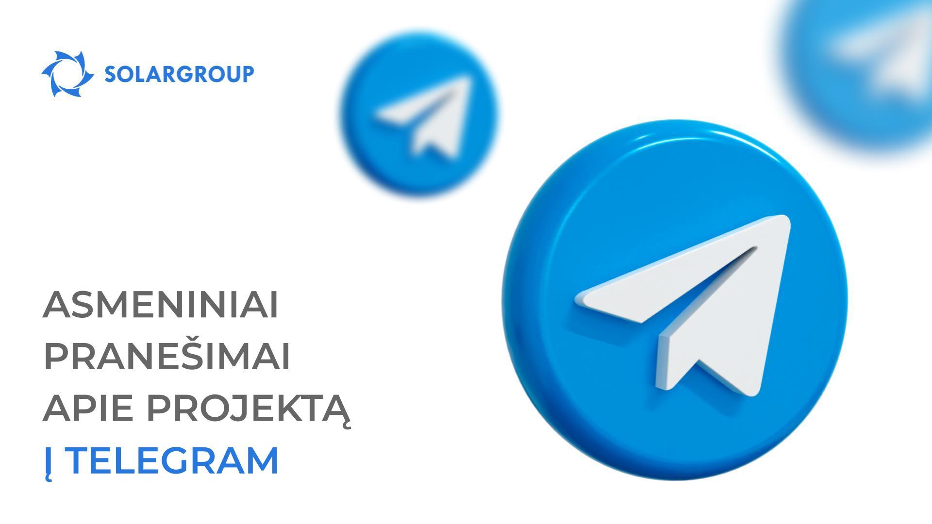 Gaukite pranešimus į Telegram apie tai, kas jums visų svarbiausia projekte
