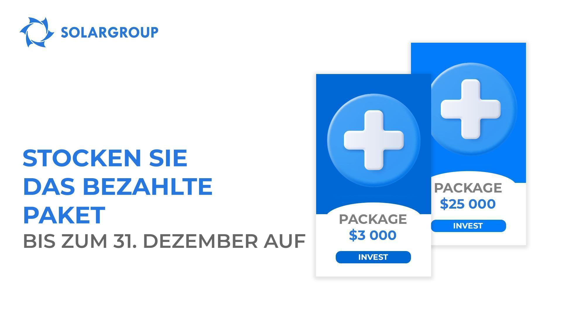 Stocken Sie Ihr bezahltes Investitionspaket bis zum 31. Dezember auf