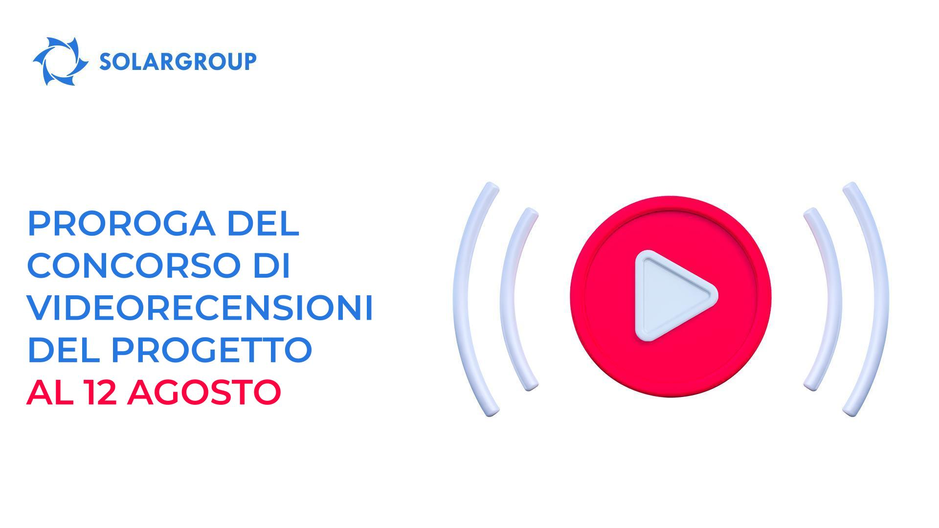 Proroga del concorso di videorecensioni al 12 agosto