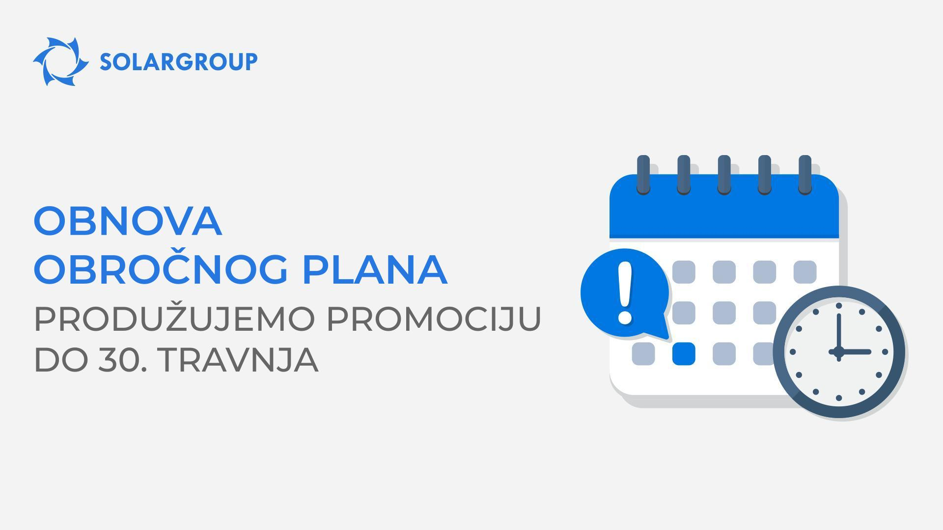 Obnova obročnog plana: produžujemo promociju na osobnom računu do 30. travnja