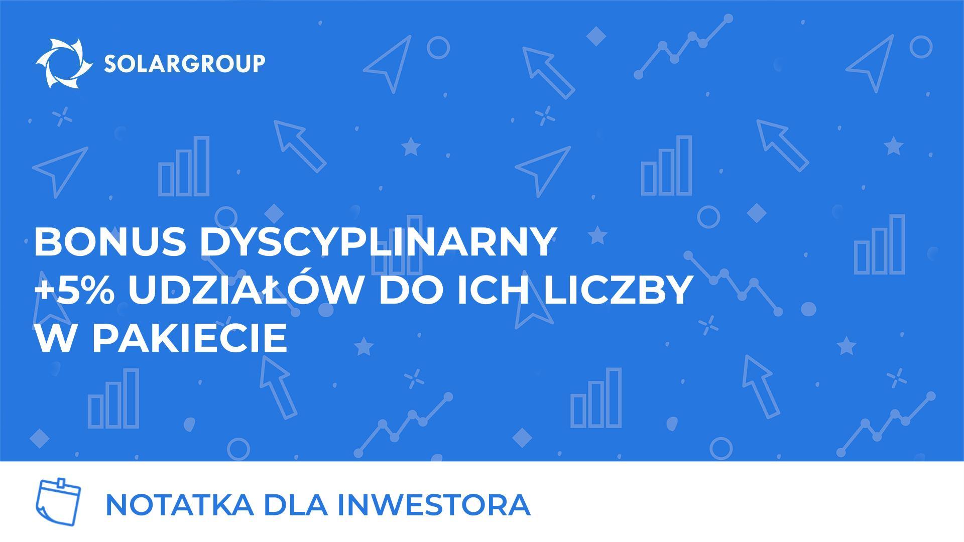 +5% udziałów za terminową spłatę rat