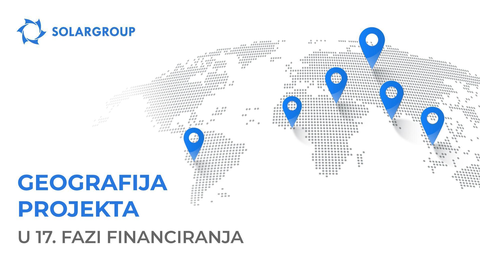 Geografija projekta u 17. fazi financiranja