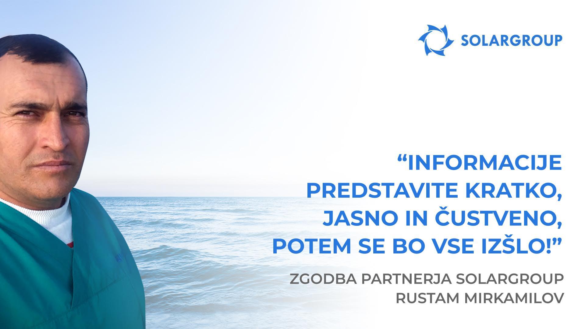 Takoj sem vedel - ta projekt je zame! | Zgodba partnerja SOLARGROUP Rustam Mirkamilov