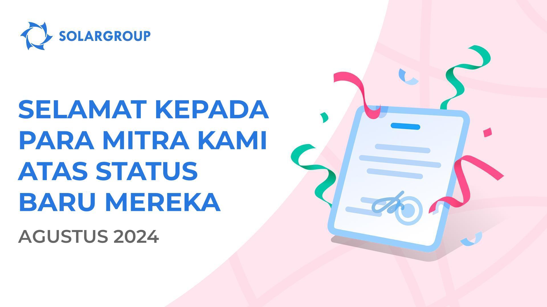 Kami menyambut para mitra kami ke status baru mereka!👏