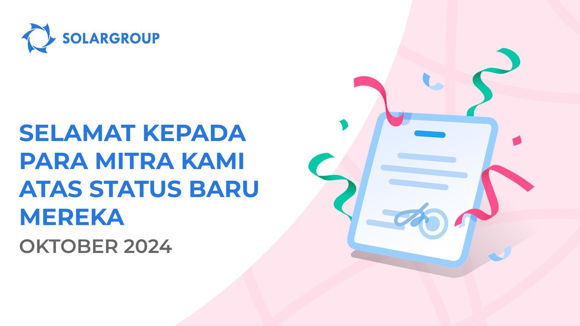 Menyambut para mitra kami ke status baru mereka!