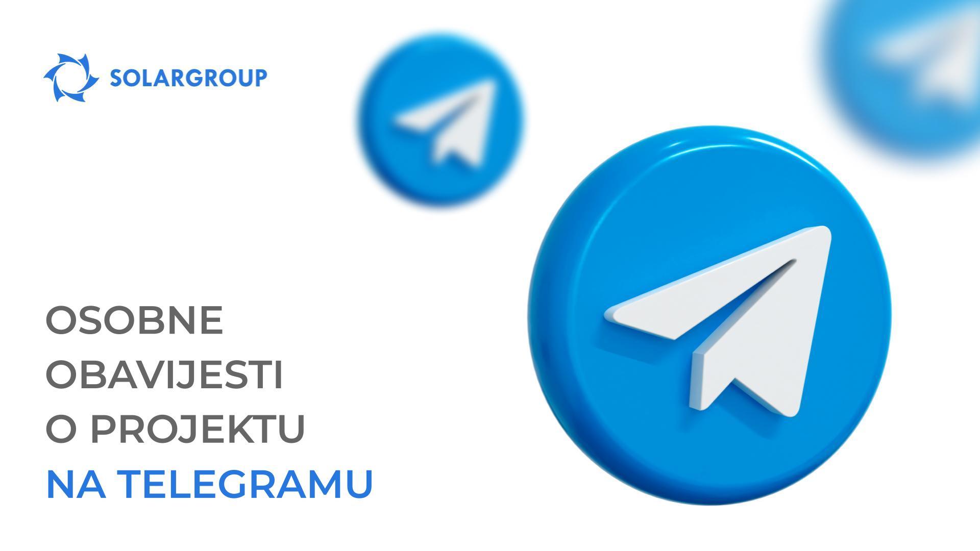Primajte obavijesti na Telegramu o glavnim stvarima u projektu