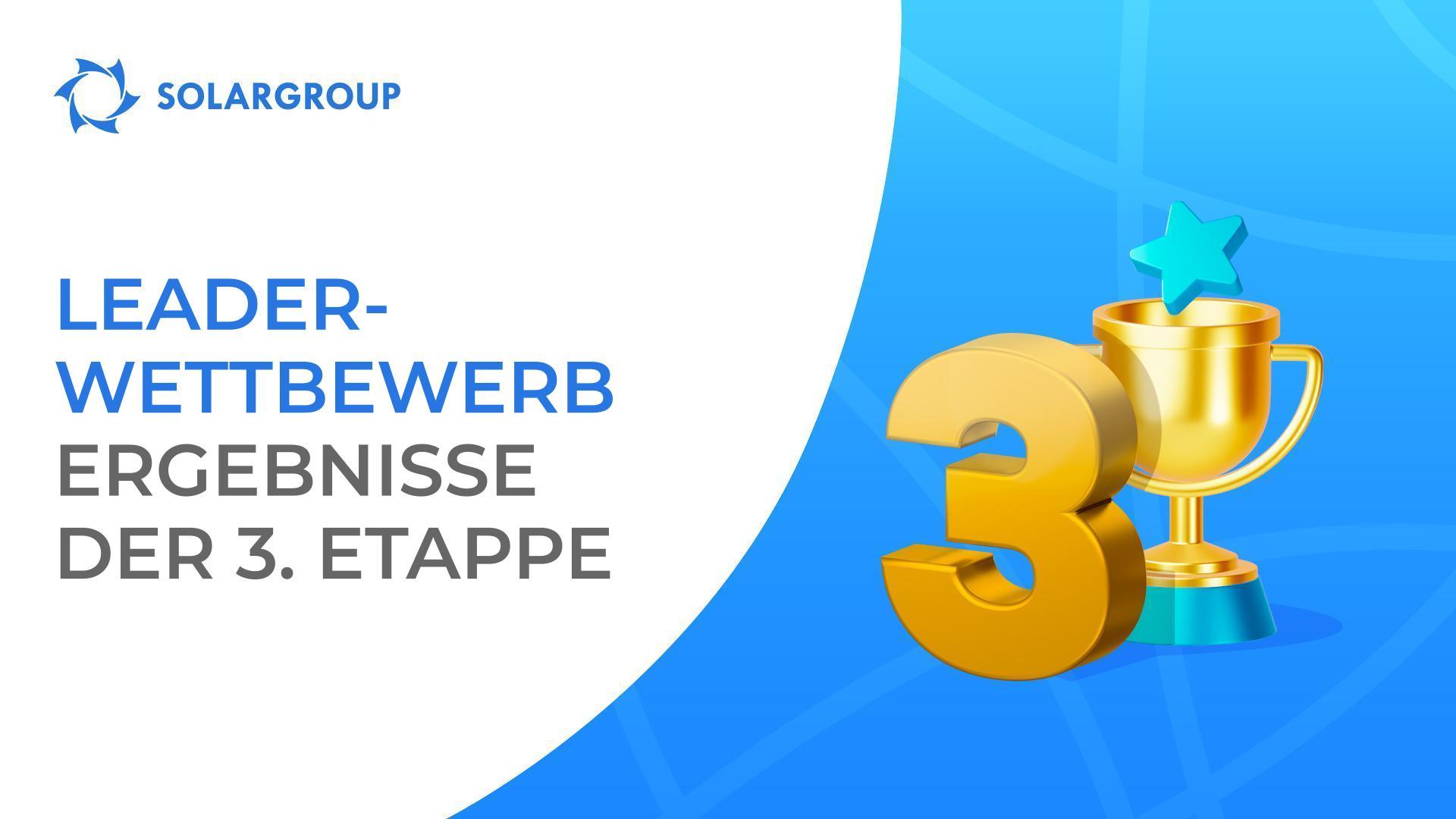 Werbeaktion ""Leader-Wettbewerb"": Herzlichen Glückwunsch an die Gewinner der 3. Etappe!