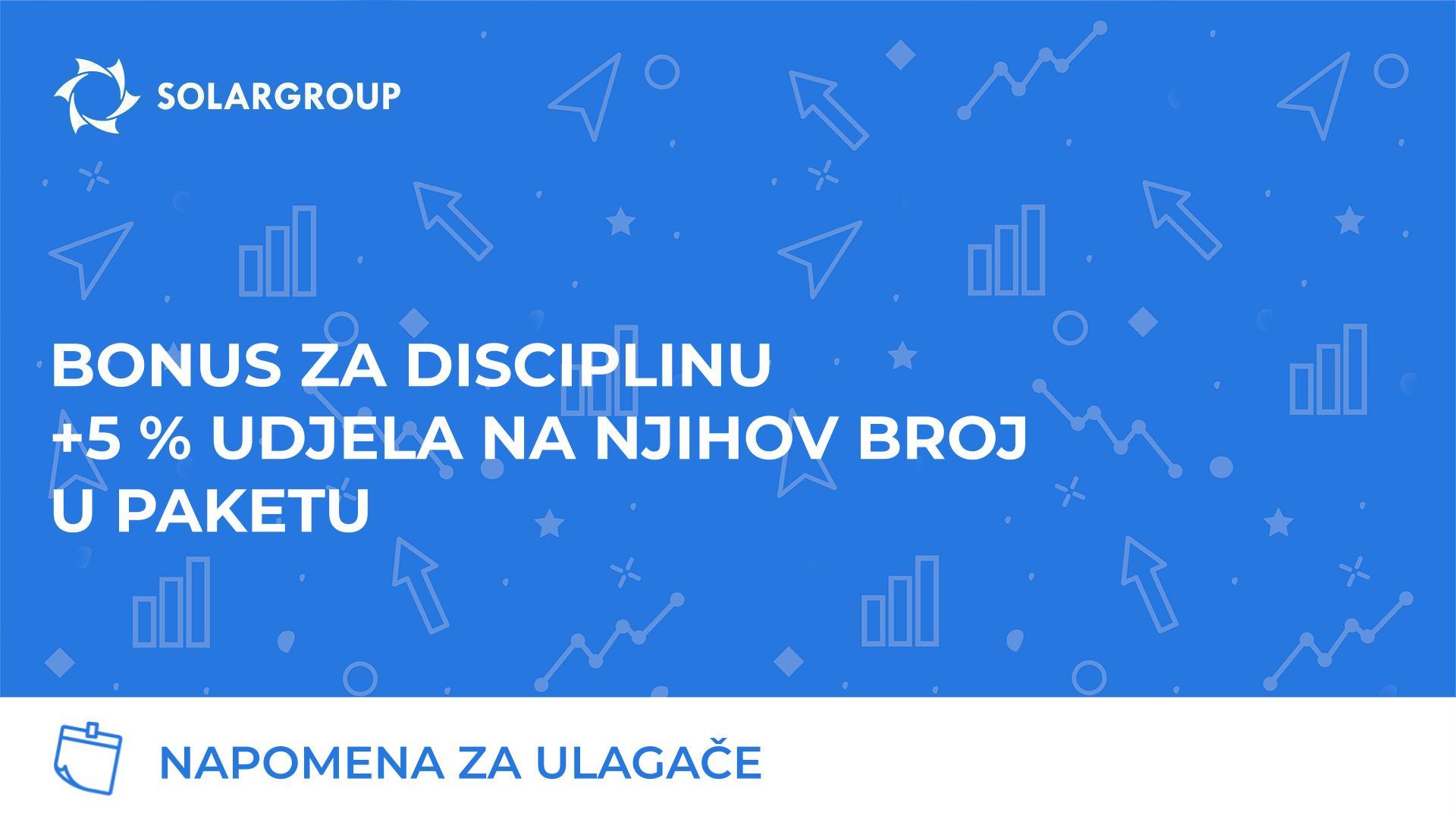 +5 % udjela za pravovremeno plaćanje obročnog plana
