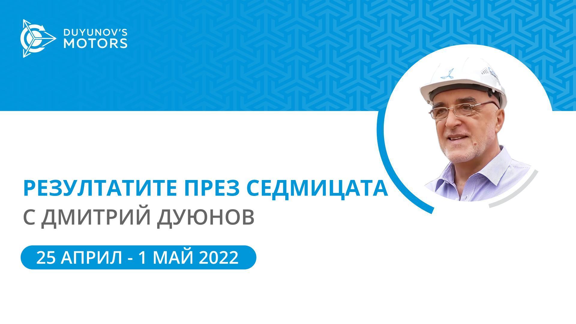 Резултатите през седмицата в проекта «Двигатели на Дуюнов»