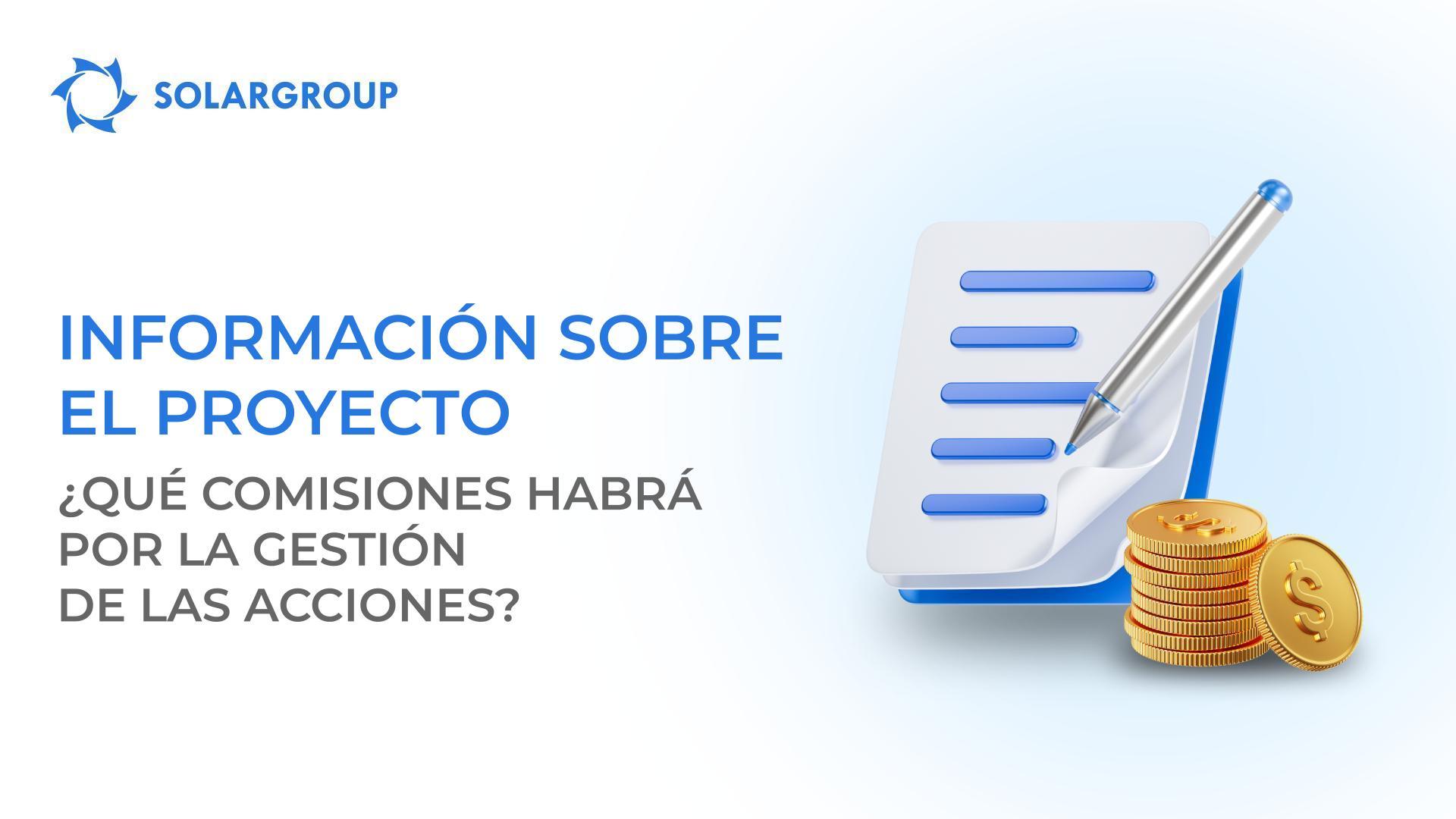 ¿Cuál es el costo de la propiedad personal de las acciones y de la gestión a través de SOLARGROUP?