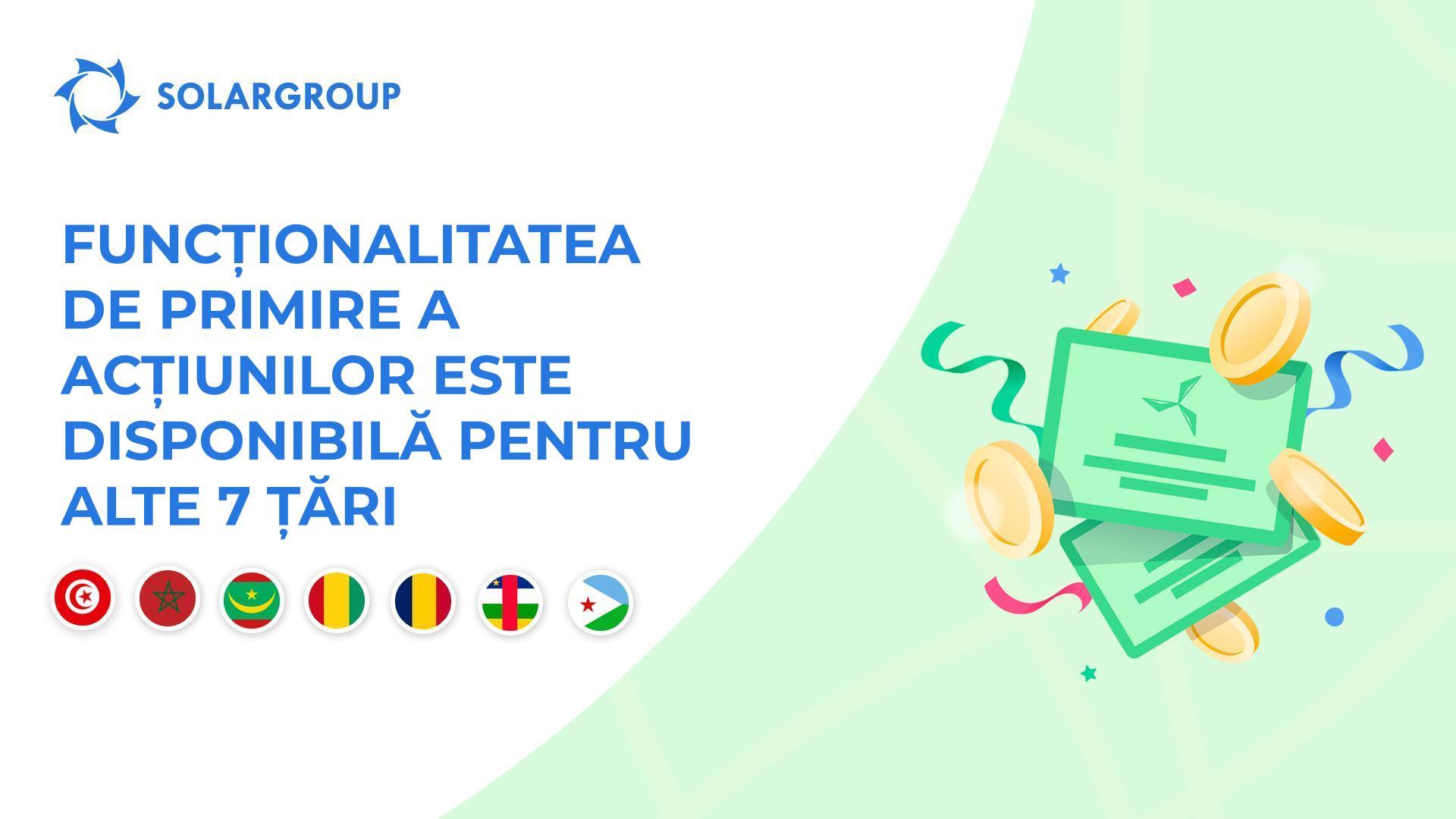 Oferim acces la funcționalitate în țările: Tunisia, Maroc, Mauritania, Guineea, Ciad, RCA, Djibouti