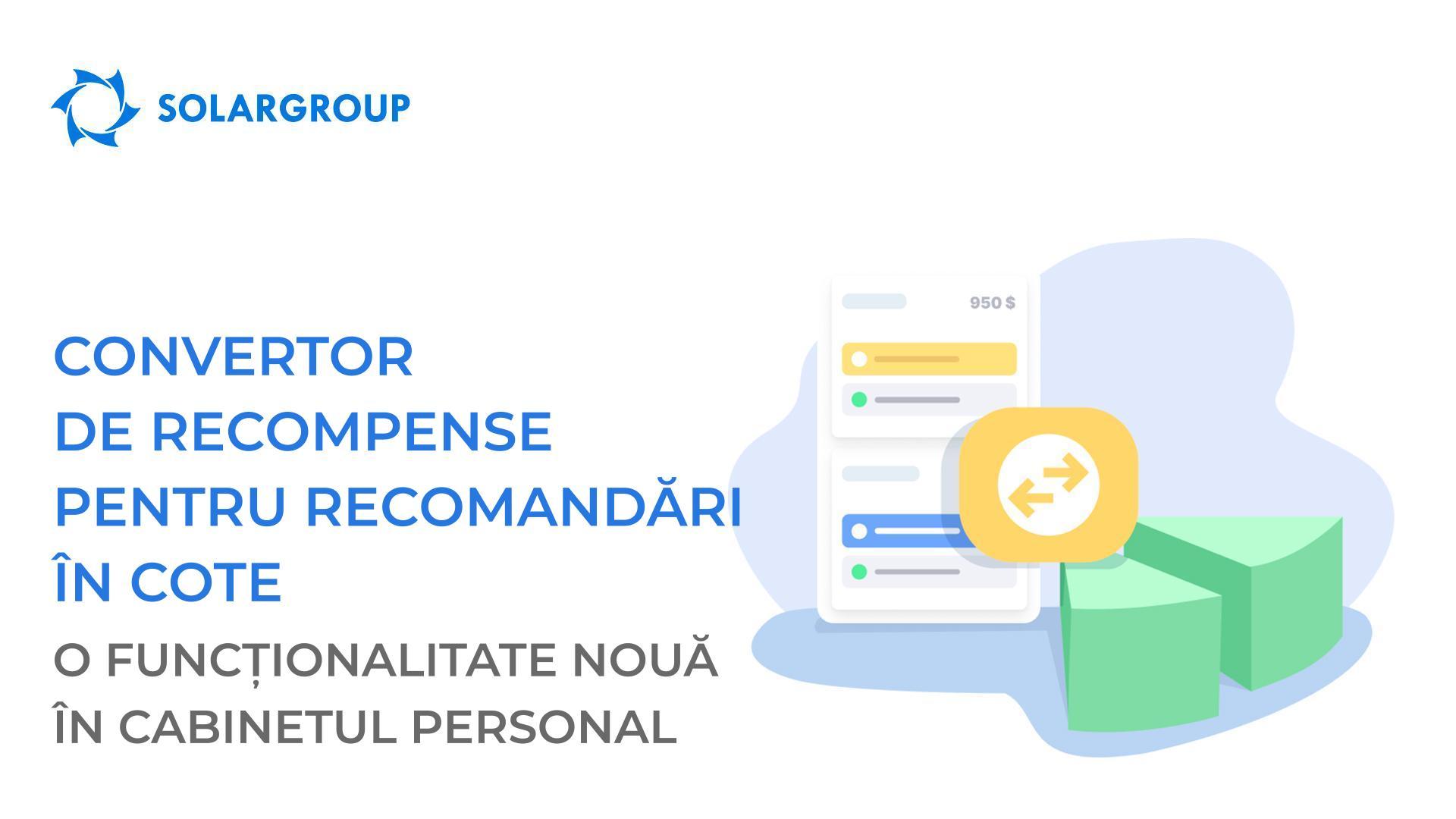 Convertor de recompense pentru recomandări în cote: o funcționalitate nouă în cabinetul personal
