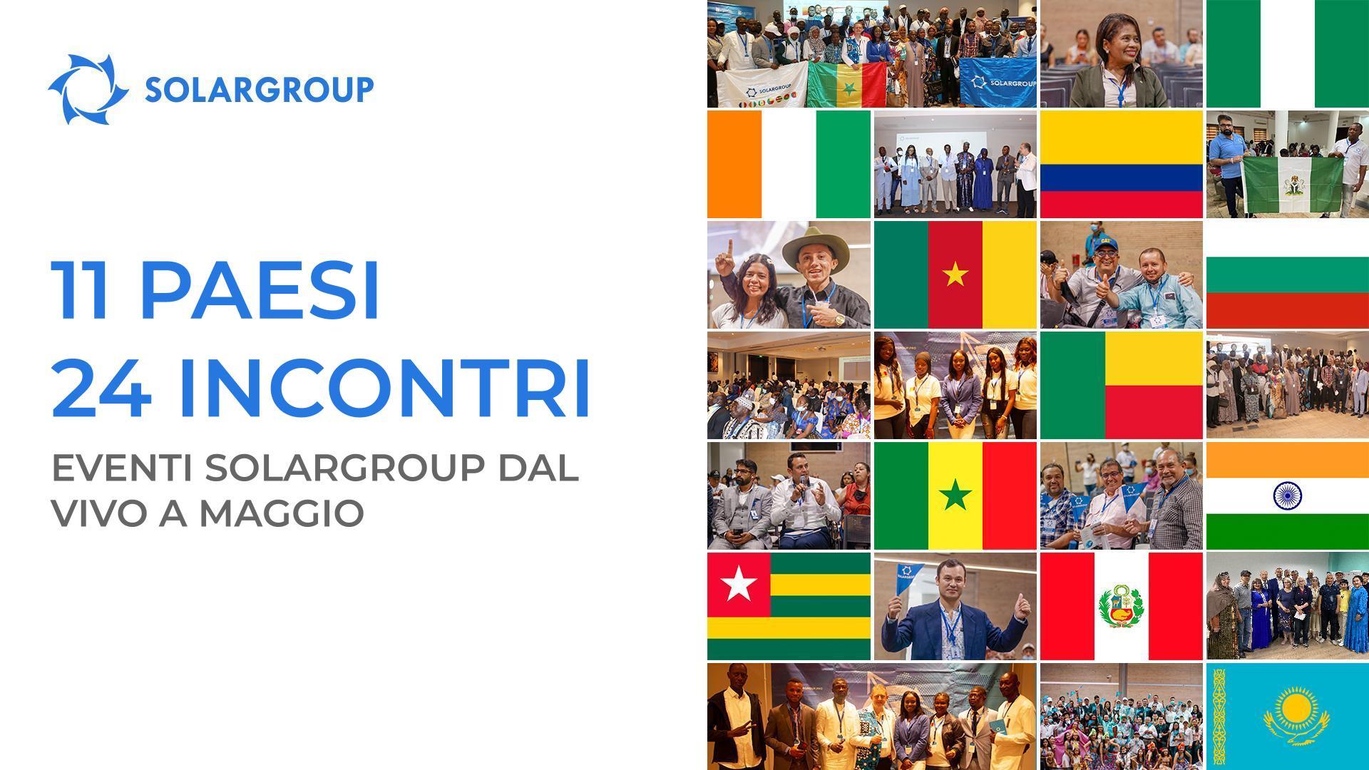 11 paesi e 24 incontri: eventi SOLARGROUP dal vivo a maggio