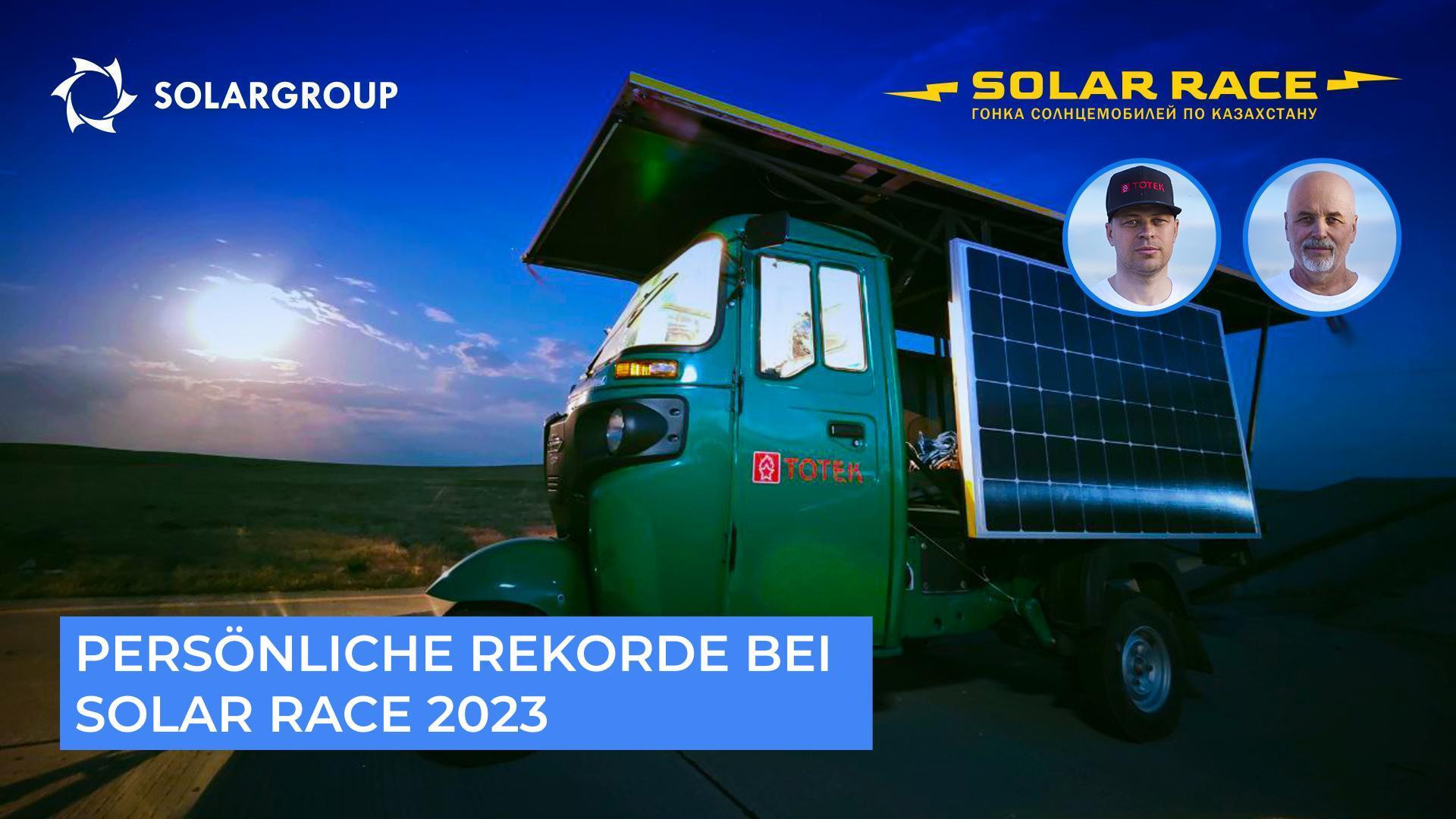 Persönliche Rekorde beim Autorennen Solar race 2023