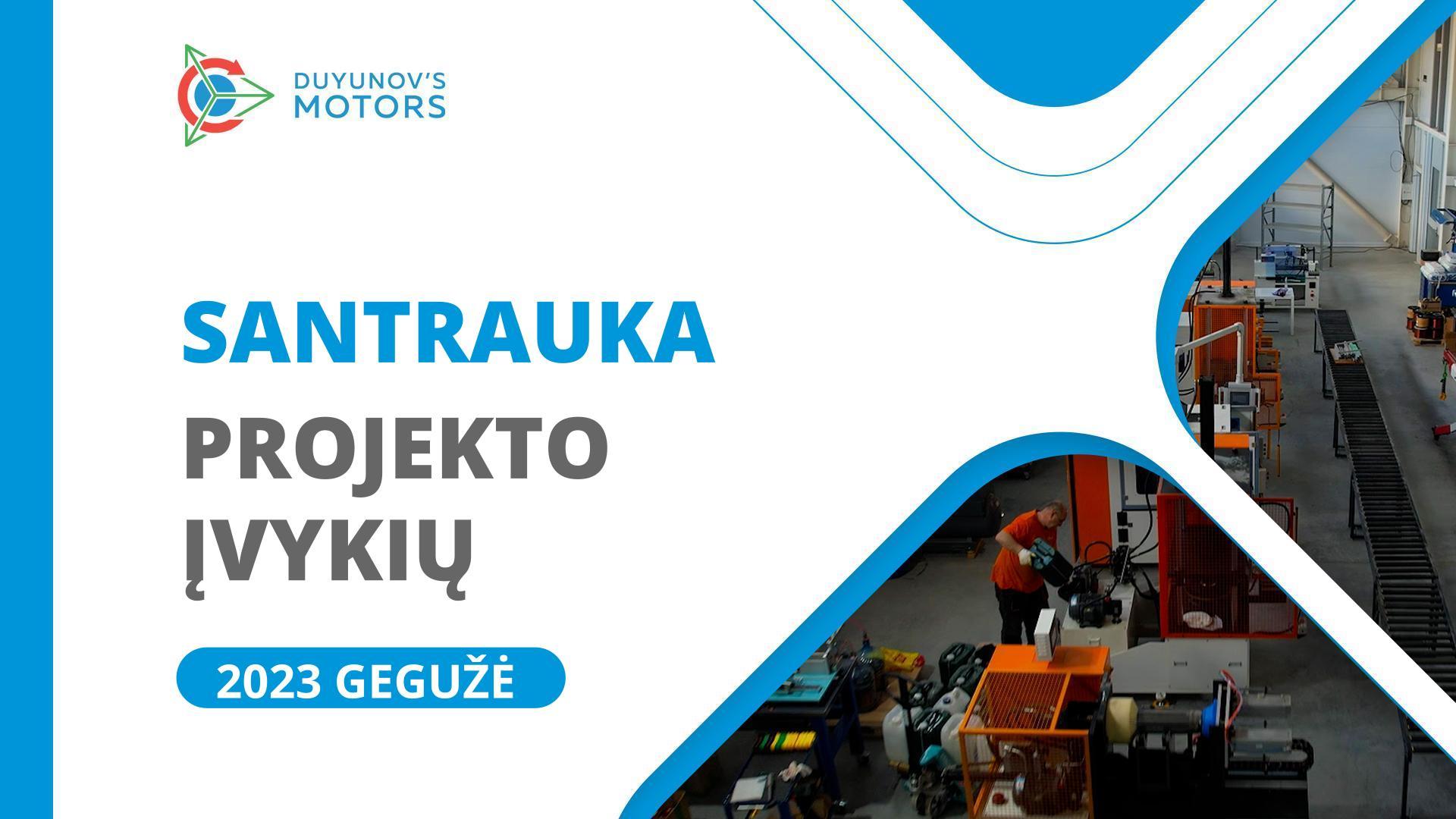 Pagrindiniai projekto įvykiai gegužės mėnesį