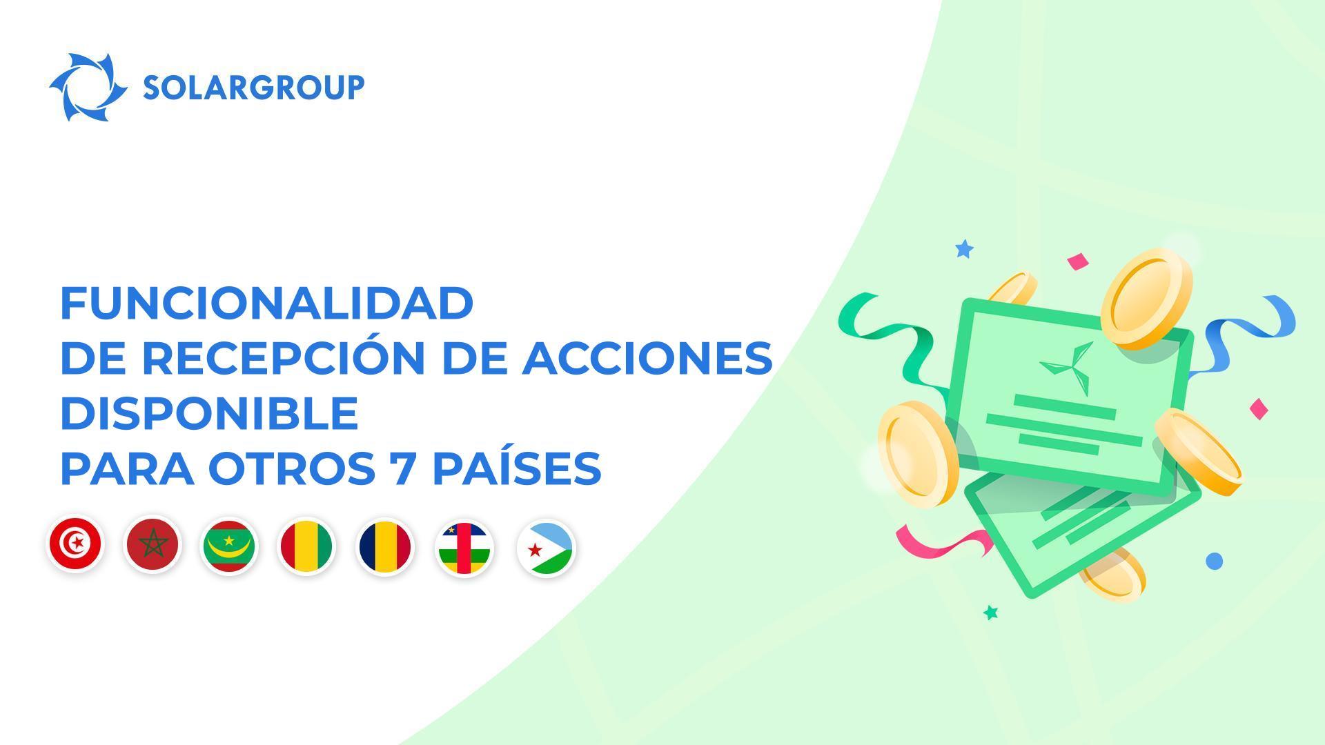 Abrimos la funcionalidad en estos países: Túnez, Marruecos, Mauritania, Guinea, Chad, República Centroafricana, Yibuti