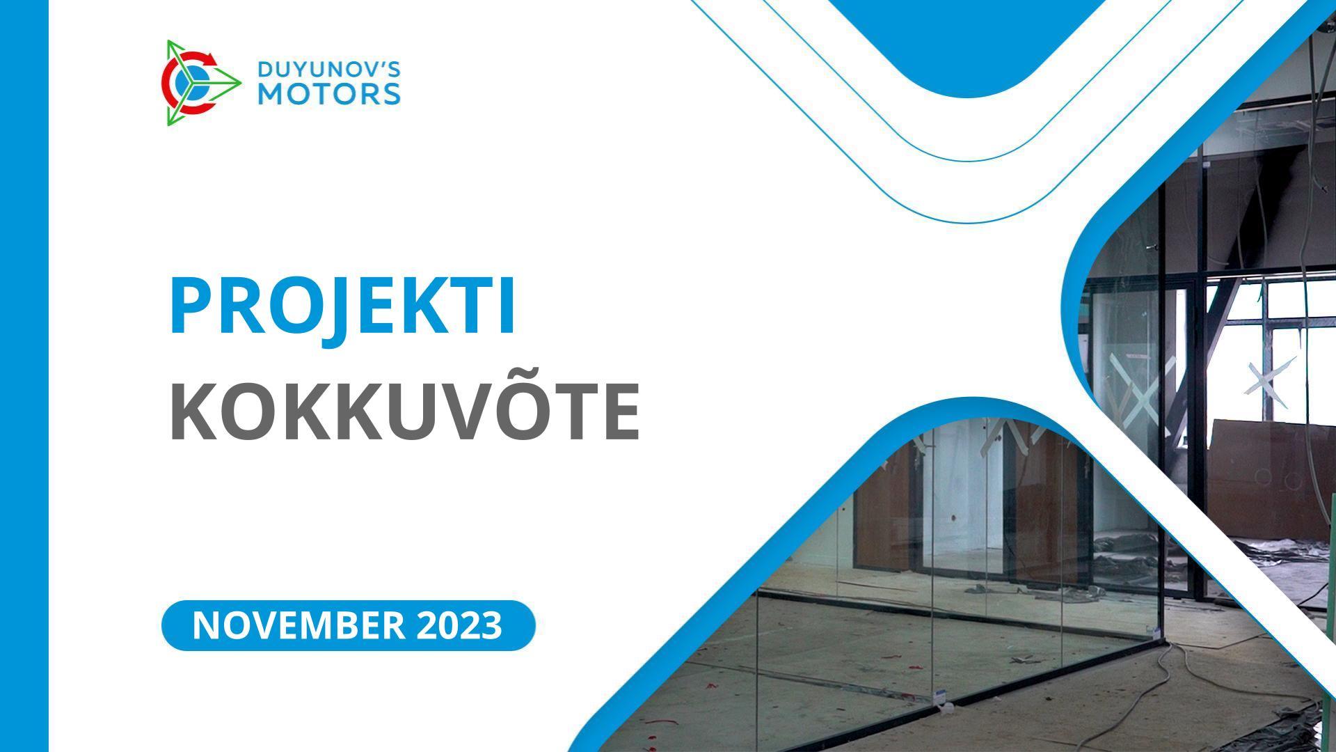 Projekti novembrikuu võtmesündmused
