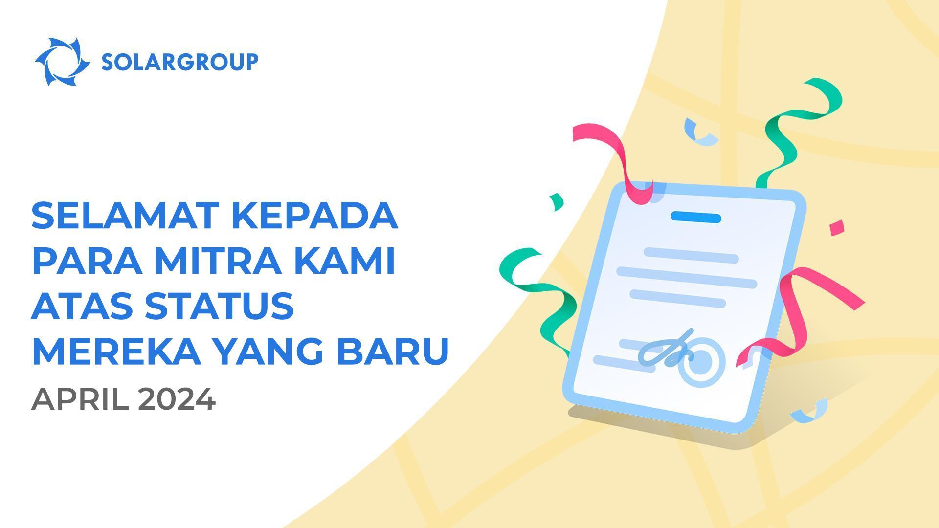 Kami menyambut para mitra kami dengan status mereka yang baru!