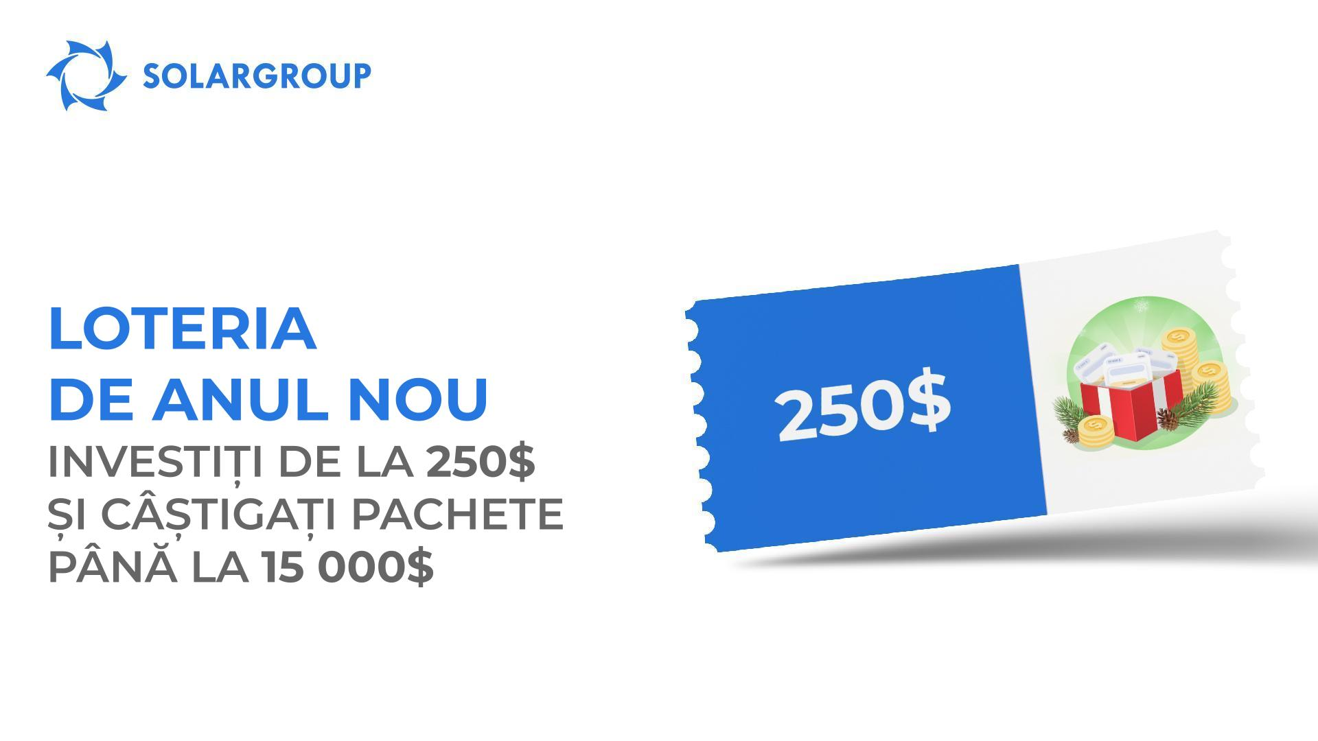 Loteria de Anul Nou a SOLARGROUP cu un fond de premii de 25 000 $