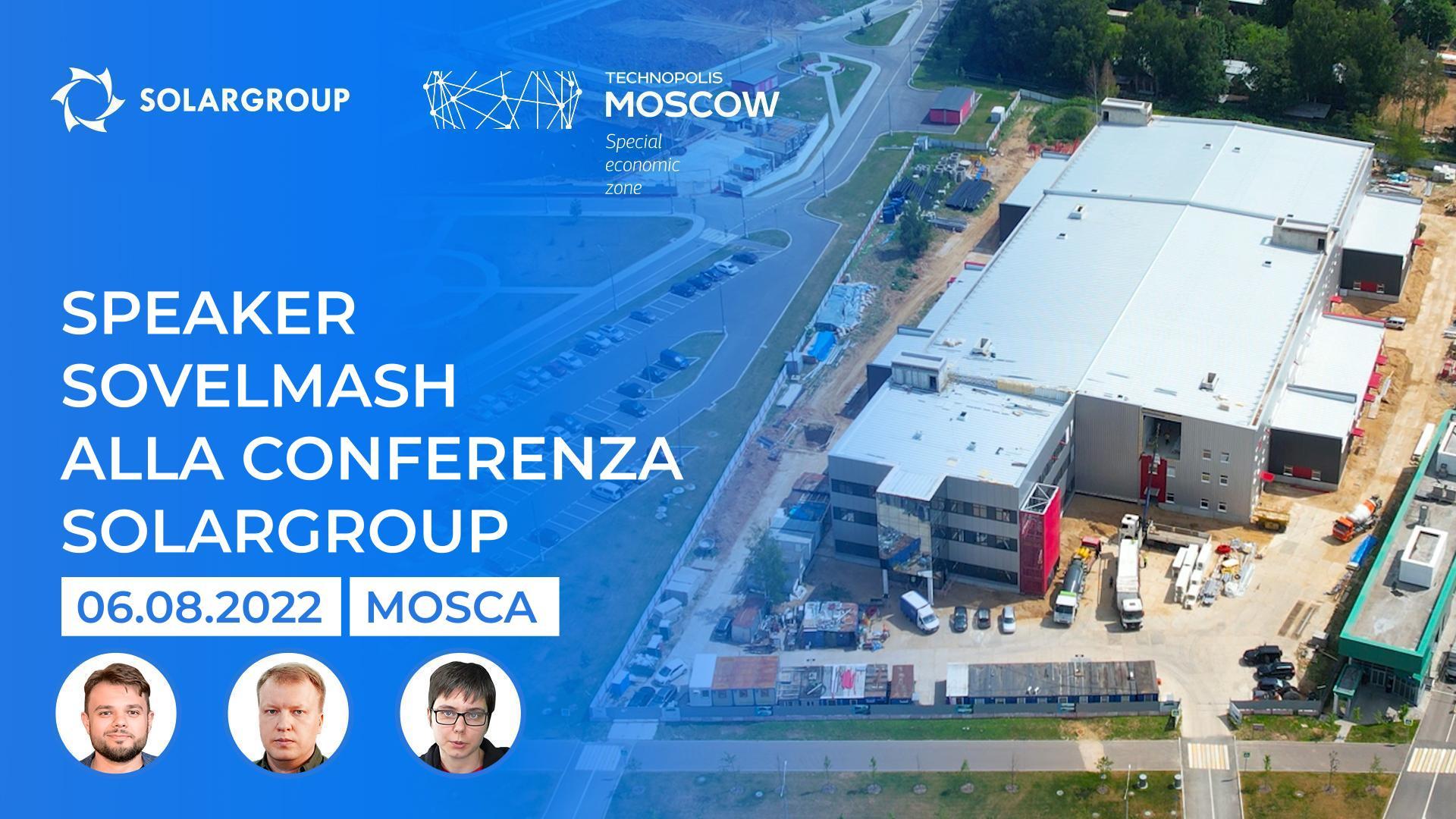 Speaker Sovelmash alla conferenza SOLARGROUP