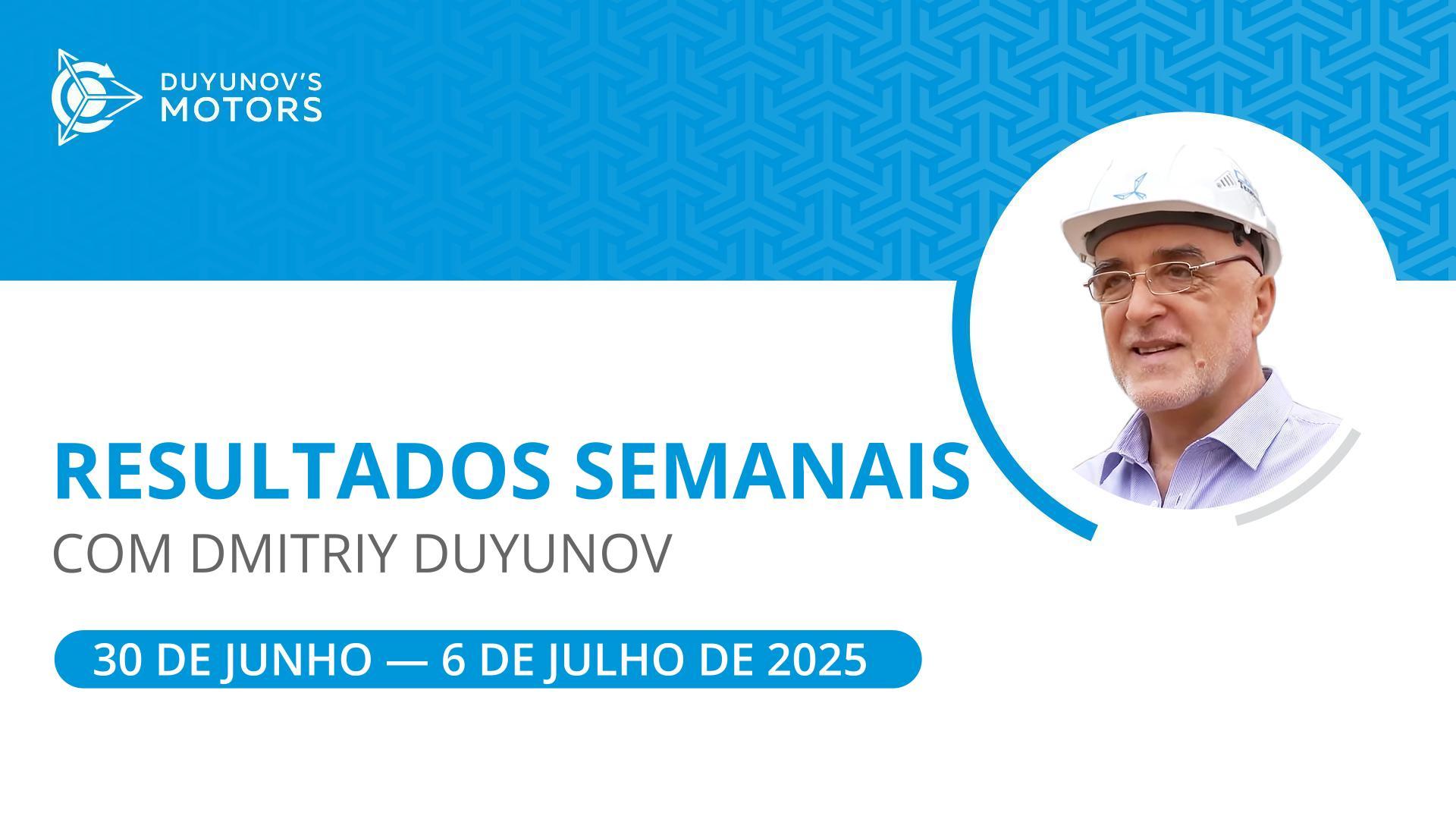 Resultados da semana no projeto «Motores Duyunov»