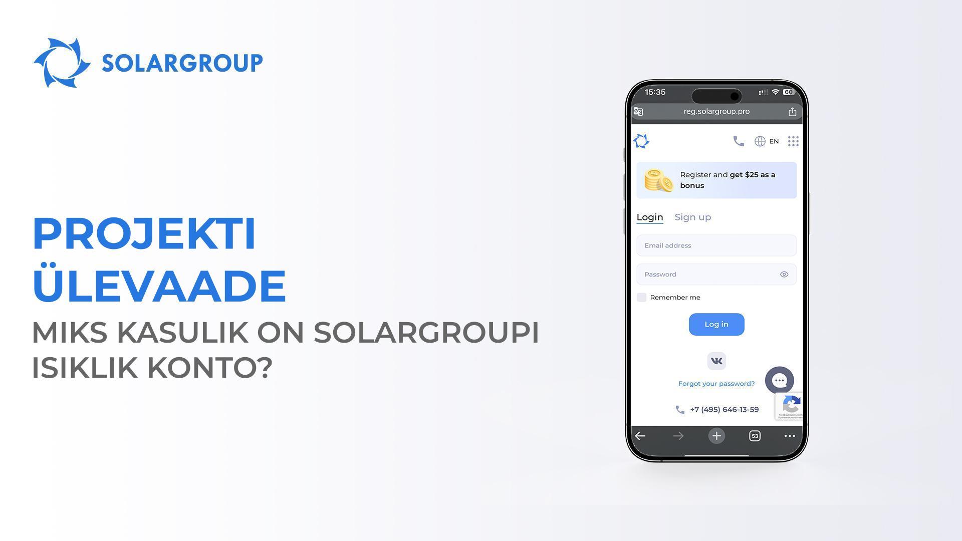 Projekti ülevaade: kuidas on SOLARGROUP isiklik konto kasulik?