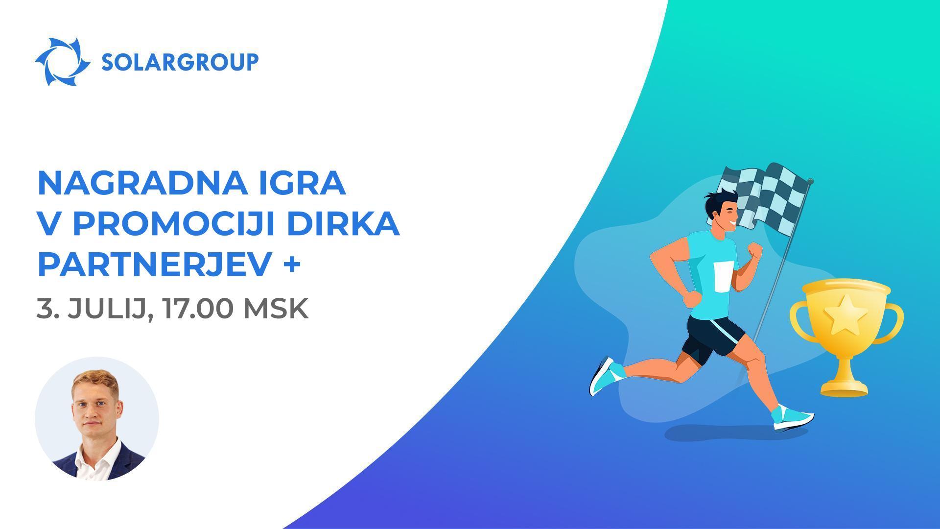 Prva nagradna igra v promociji "Dirka partnerjev +" že danes