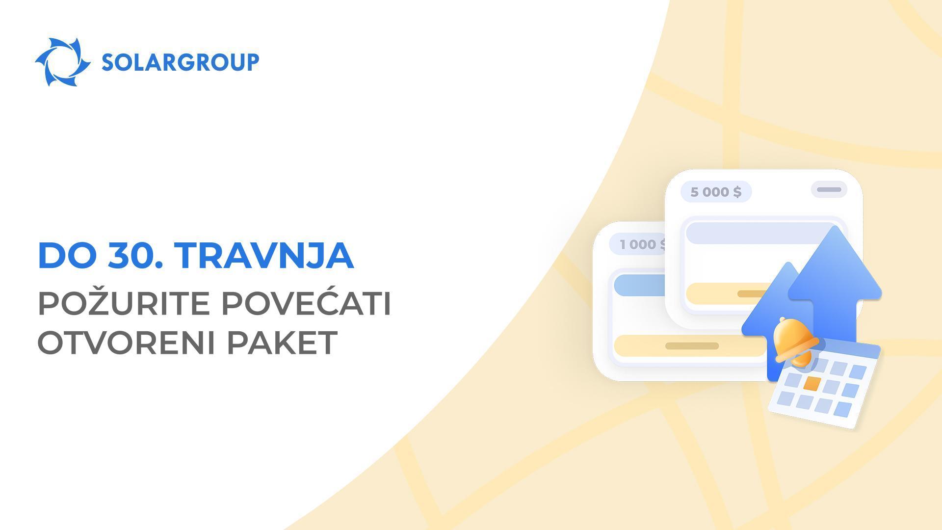 Ovo je zadnja prilika za povećanje paketa u projektu!
