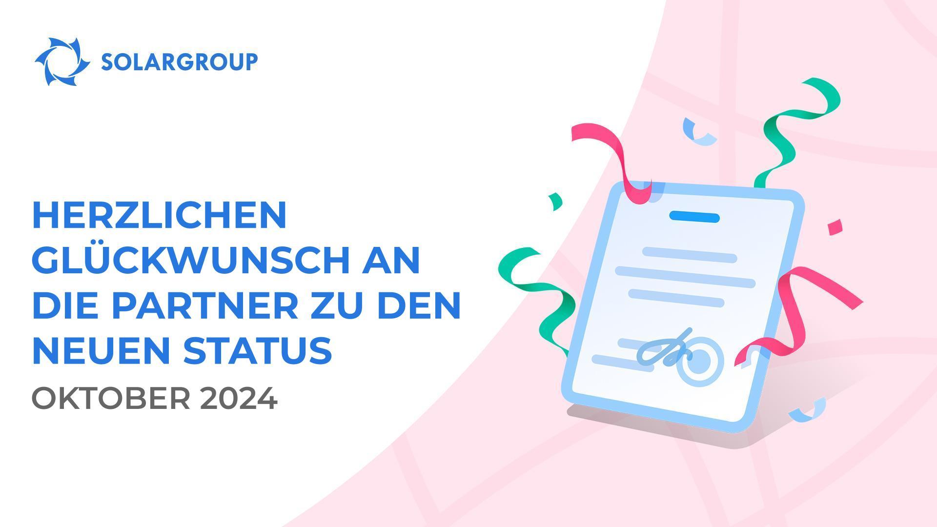 Herzlichen Glückwunsch an die Partner zu den neuen Status!