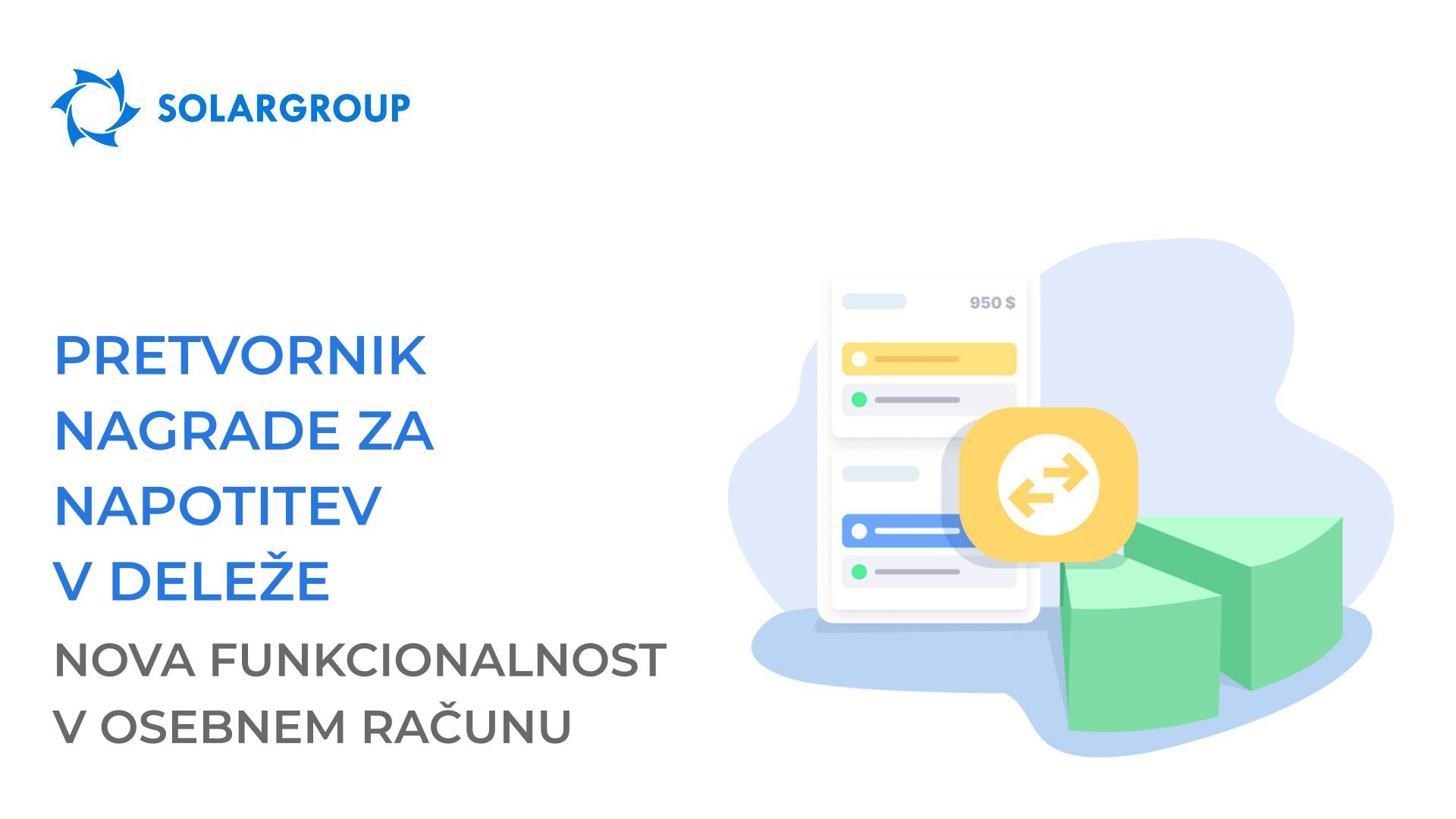Pretvornik nagrade za napotitev v deleže: nova funkcionalnost v osebnem računu