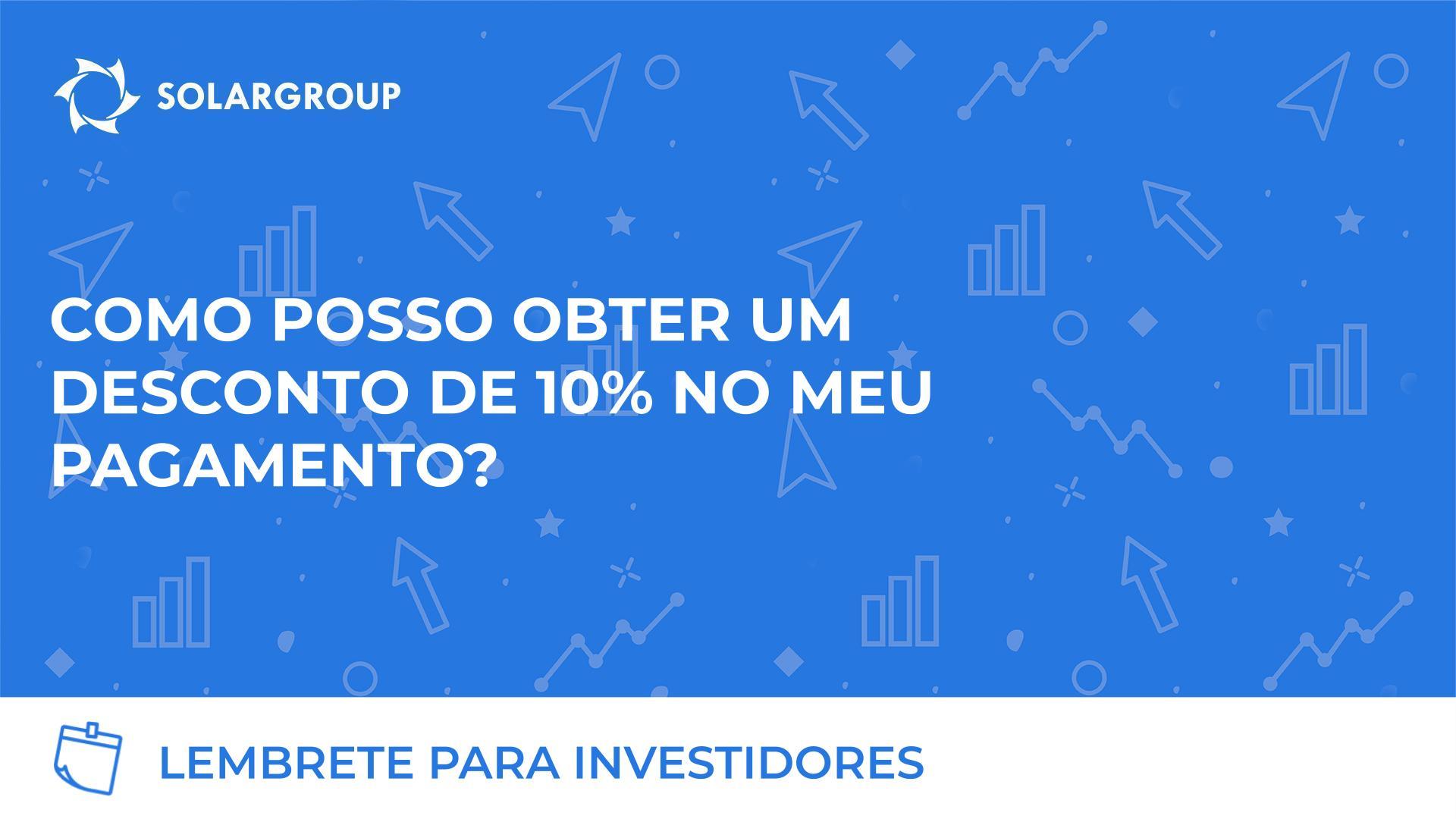 Desconto de 10% pela liquidação antecipada