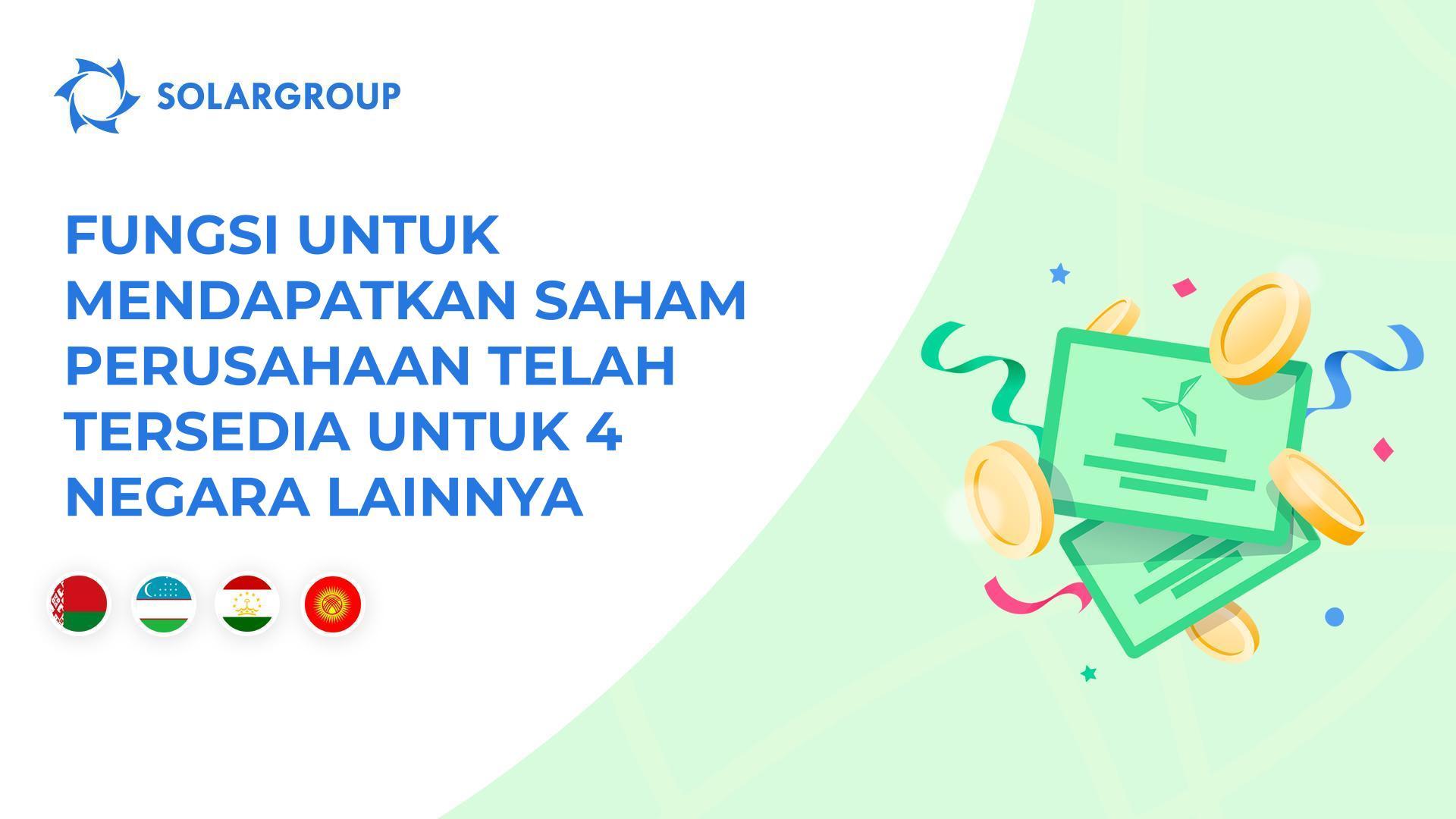 Meluncurkan fungsi untuk Belarus, Uzbekistan, Tajikistan, dan Kirgistan