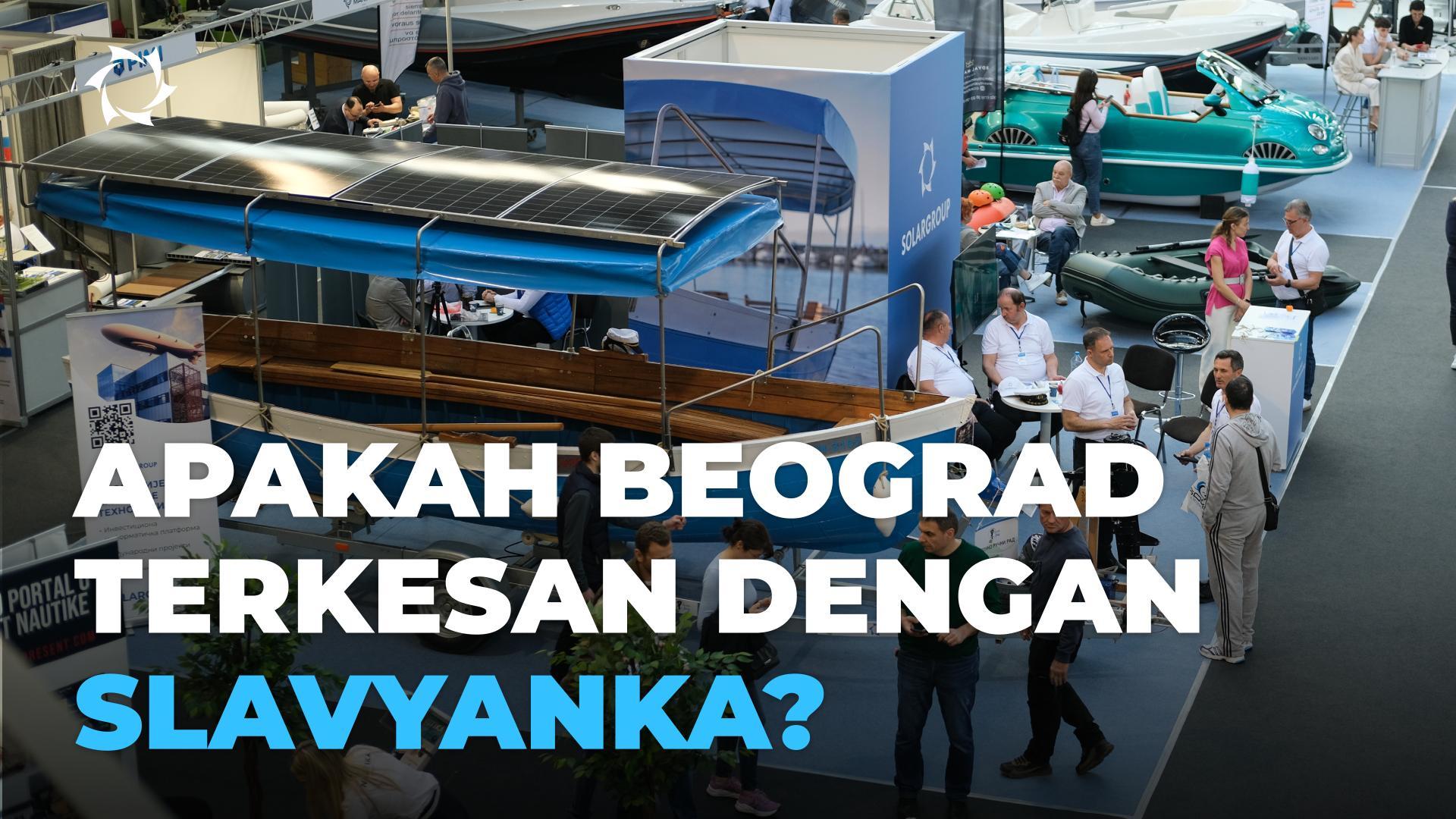 Perahu bertenaga surya Slavyanka dari sudut pandang peserta pameran Nautika