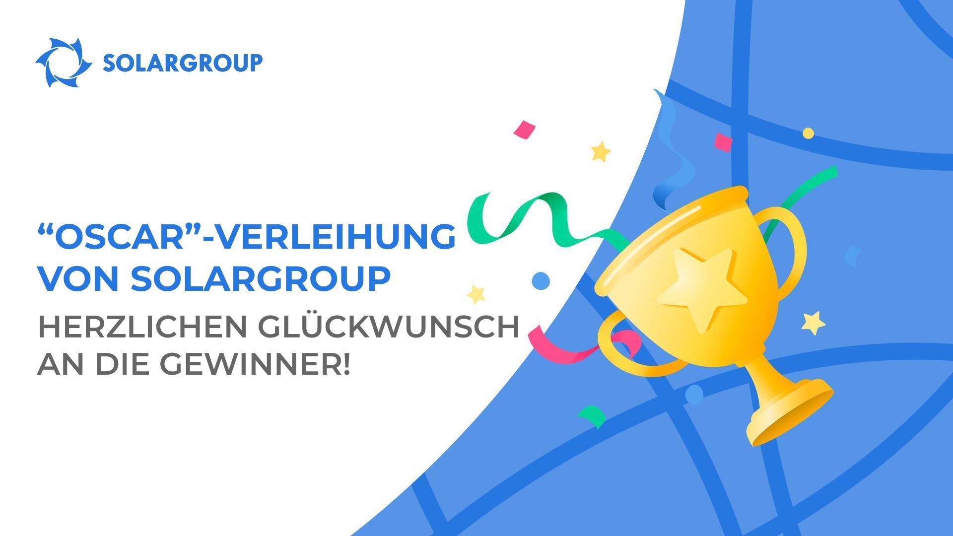 "Oscar"-Verleihung von SOLARGROUP: Herzlichen Glückwunsch an die Gewinner!